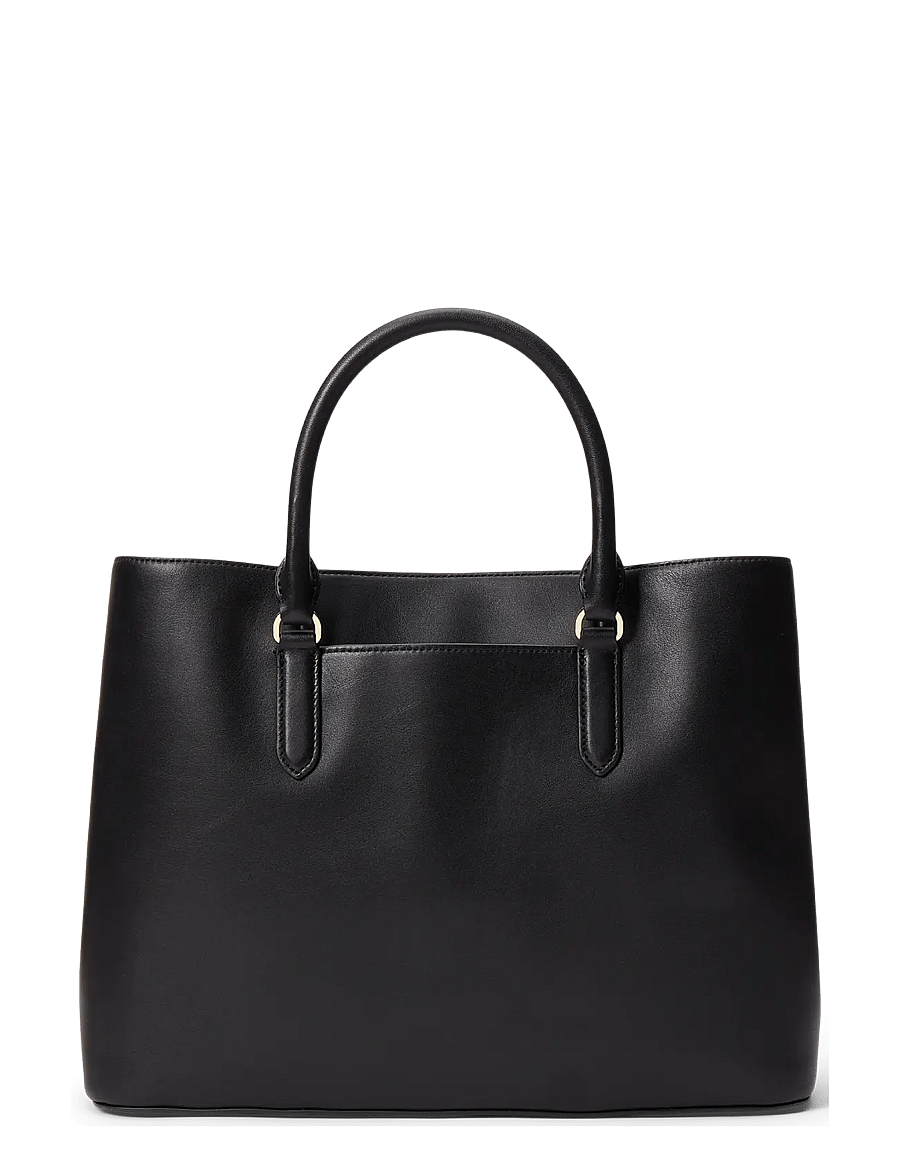 Lauren Ralph Lauren - Leather Large Marcy Satchel - schultertaschen - black - 1