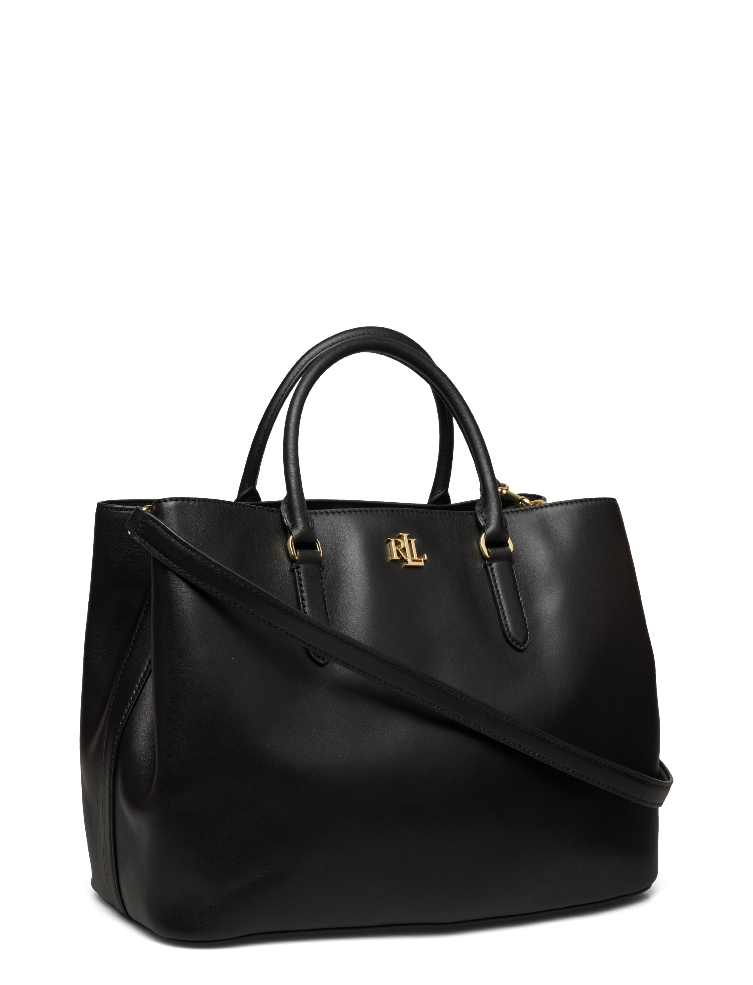 Lauren Ralph Lauren - Leather Large Marcy Satchel - black - 2