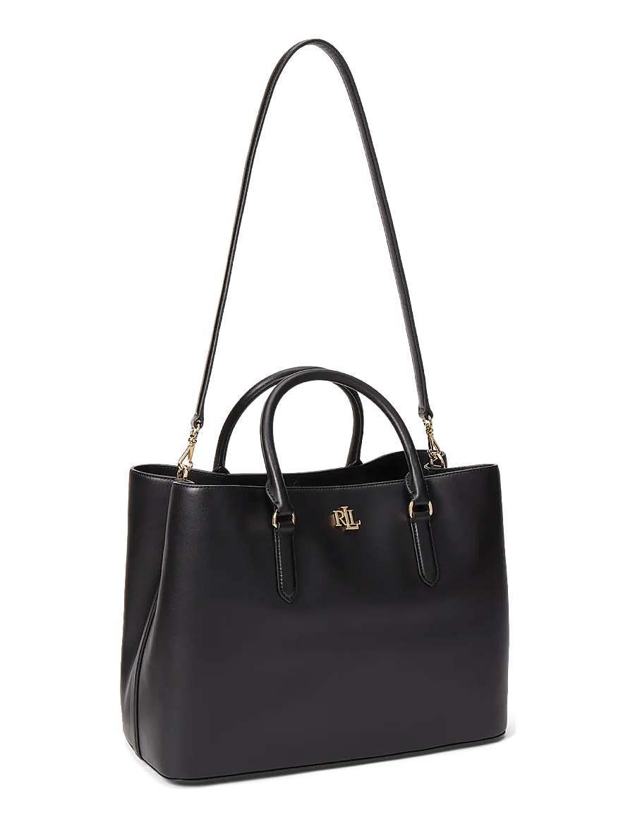 Lauren Ralph Lauren - Leather Large Marcy Satchel - schultertaschen - black - 2