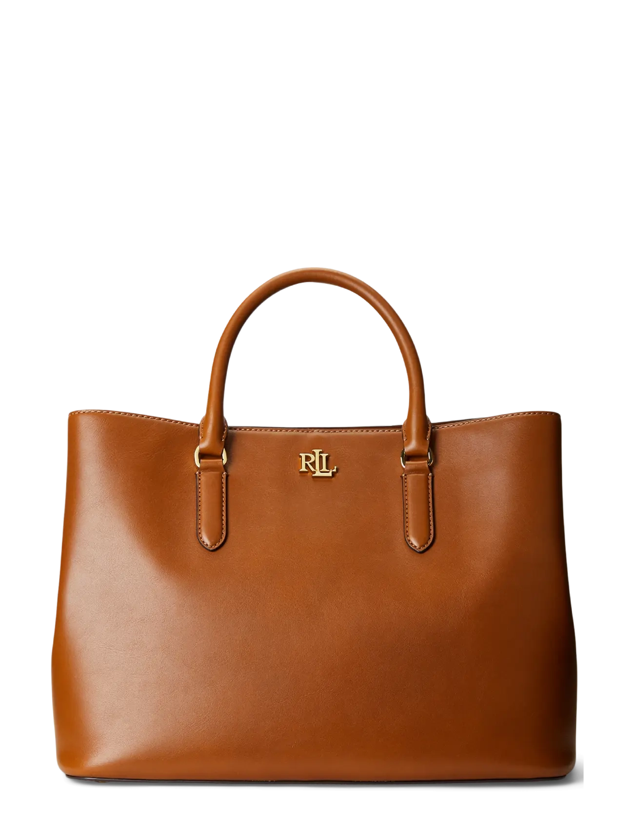 Lauren Ralph Leather Large Marcy Satchel, One Size, Bags, Braun - Small Shoulder Bags-crossbody Frauen