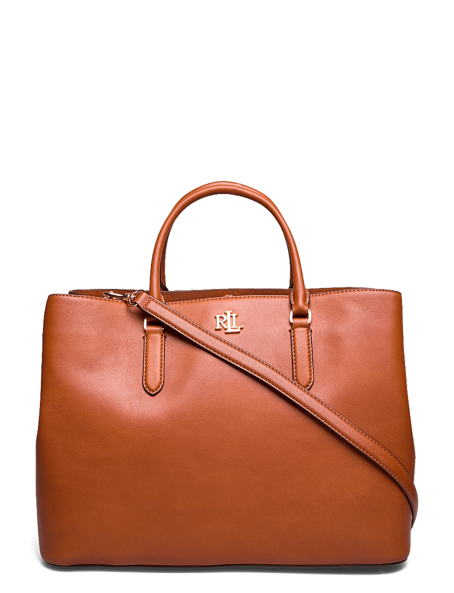 Lauren Ralph Lauren - Leather Large Marcy Satchel - schultertaschen - lauren tan - 0