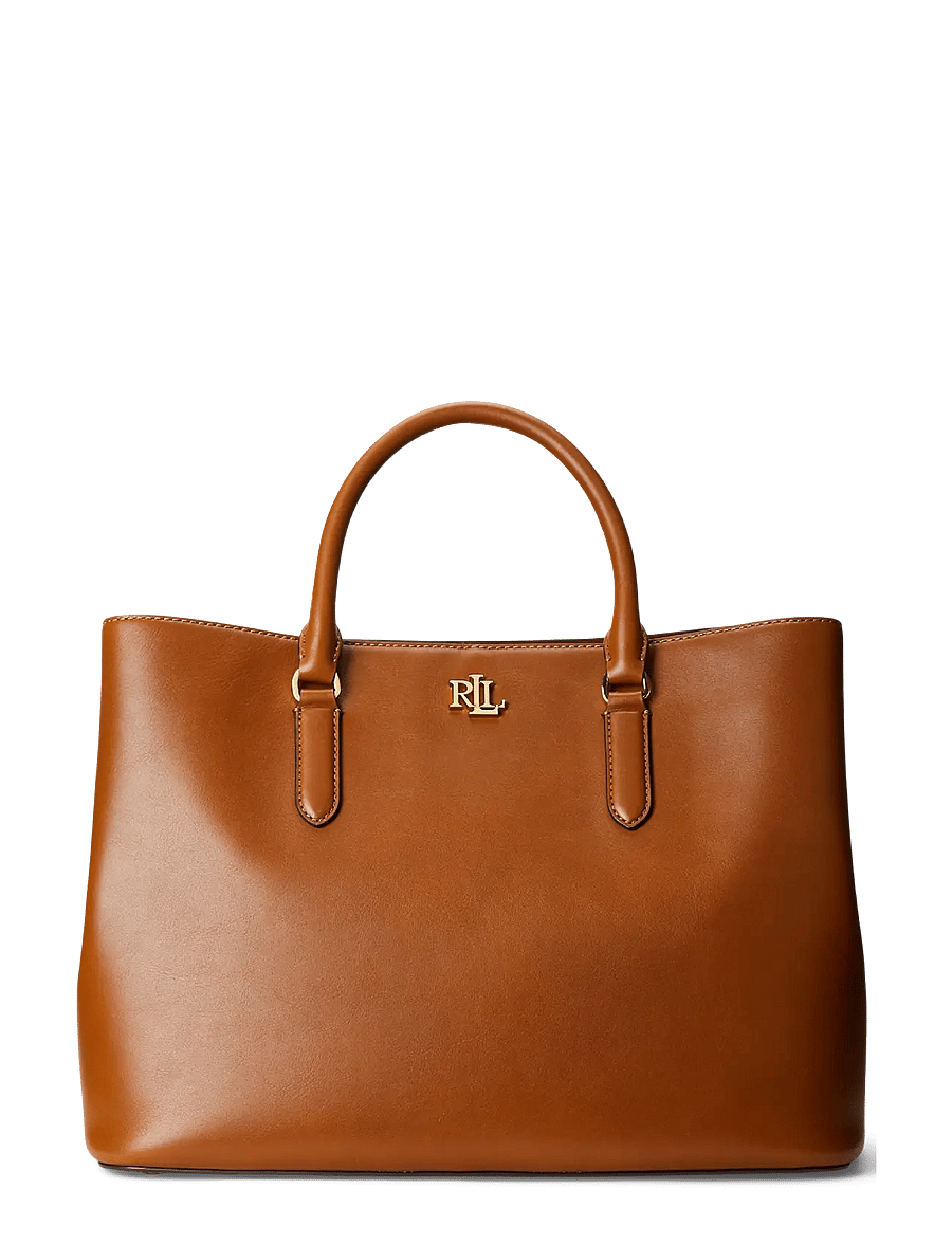 Lauren Ralph Lauren - Leather Large Marcy Satchel - alltags-style - lauren tan - 0