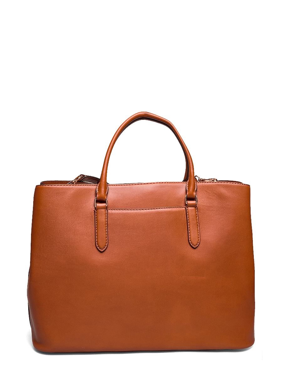 Lauren Ralph Lauren - Leather Large Marcy Satchel - schultertaschen - lauren tan - 1