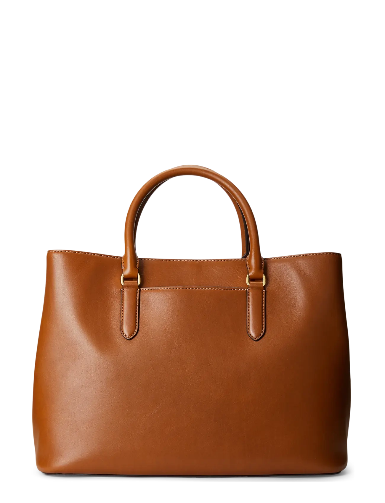 Lauren Ralph Lauren - Leather Large Marcy Satchel - skuldertasker - lauren tan - 1