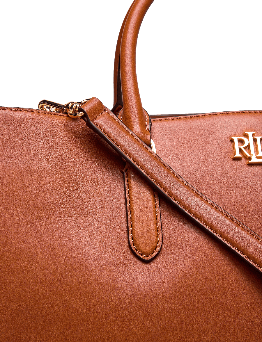 Lauren Ralph Lauren - Leather Large Marcy Satchel - schultertaschen - lauren tan - 3