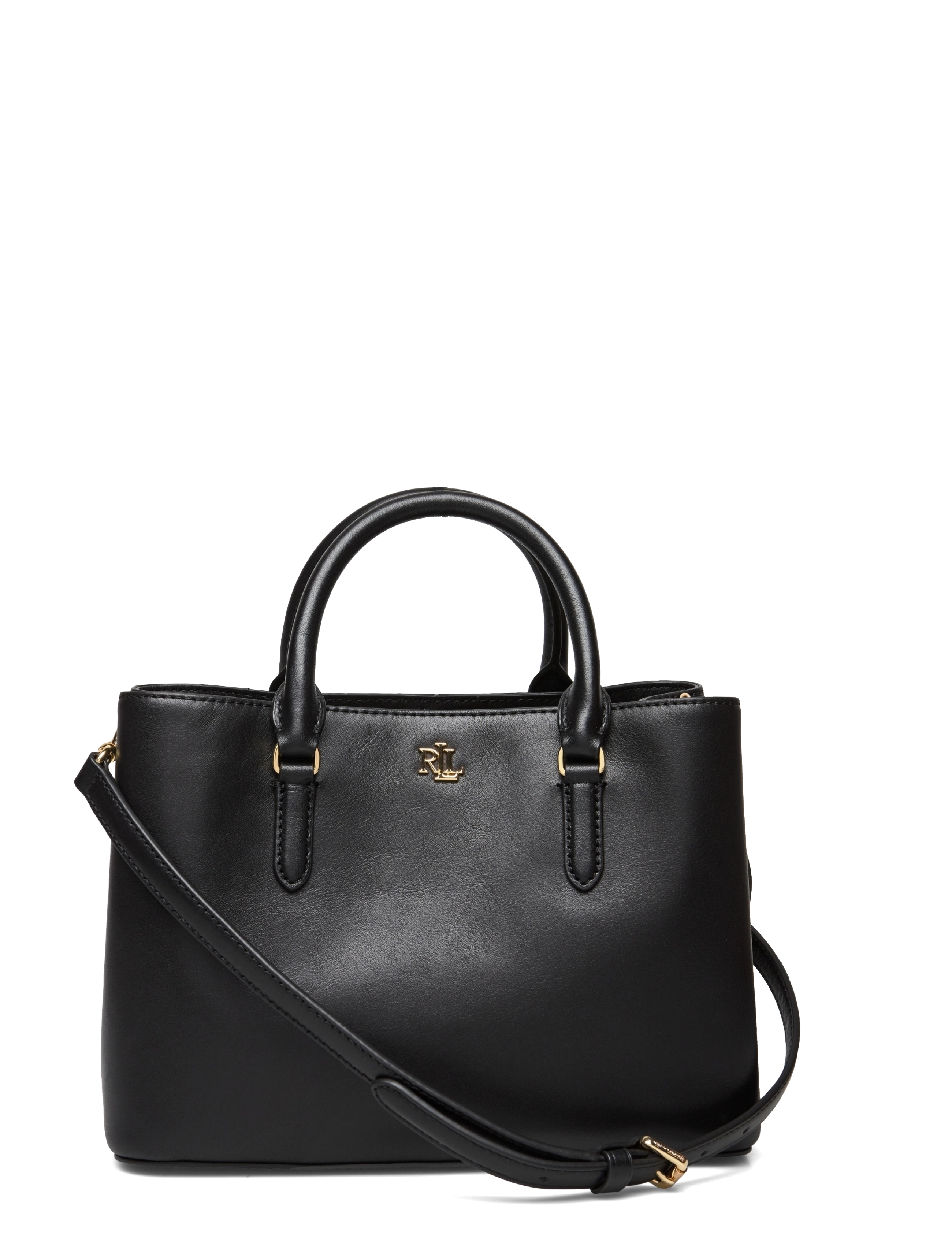 Lauren Ralph Lauren - Leather Small Marcy Satchel - black - 5