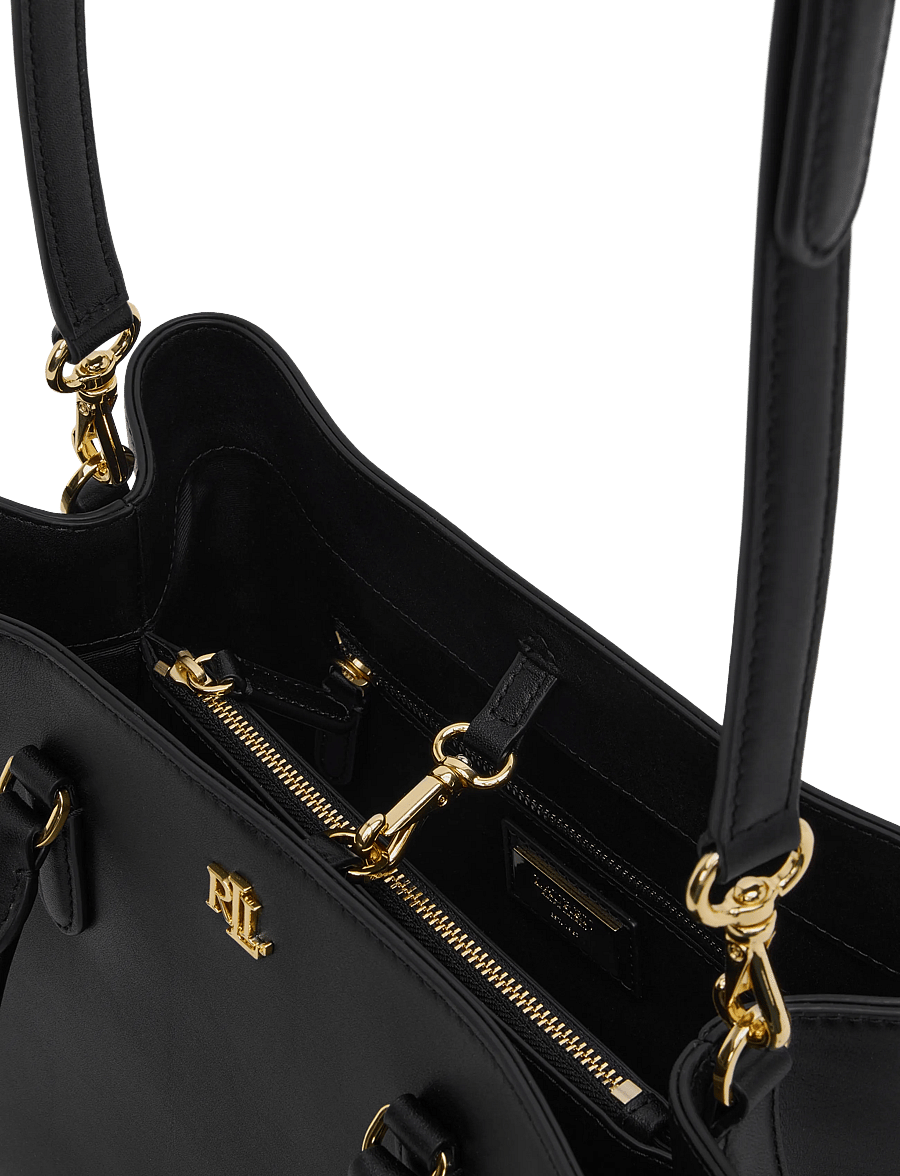 Lauren Ralph Lauren - Leather Small Marcy Satchel - black - 3