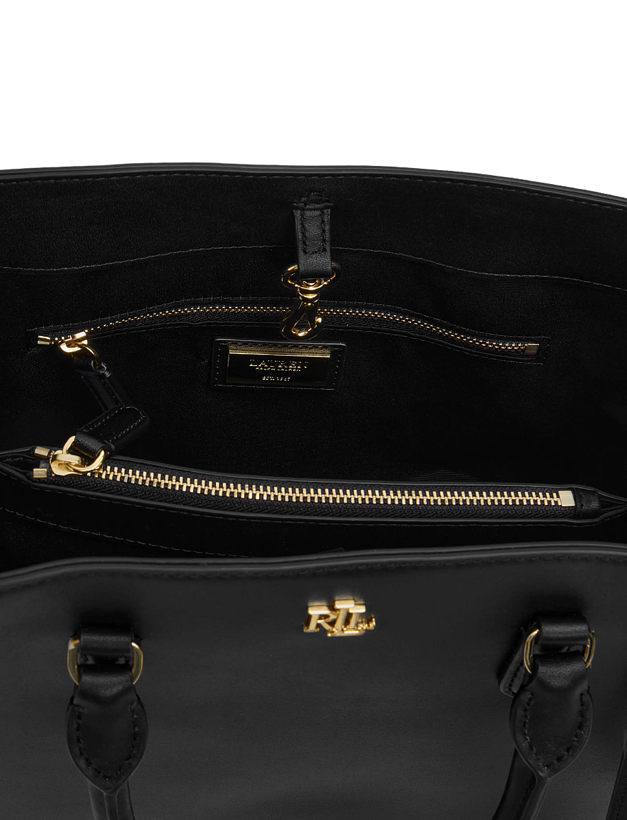 Lauren Ralph Lauren - Leather Small Marcy Satchel - black - 4