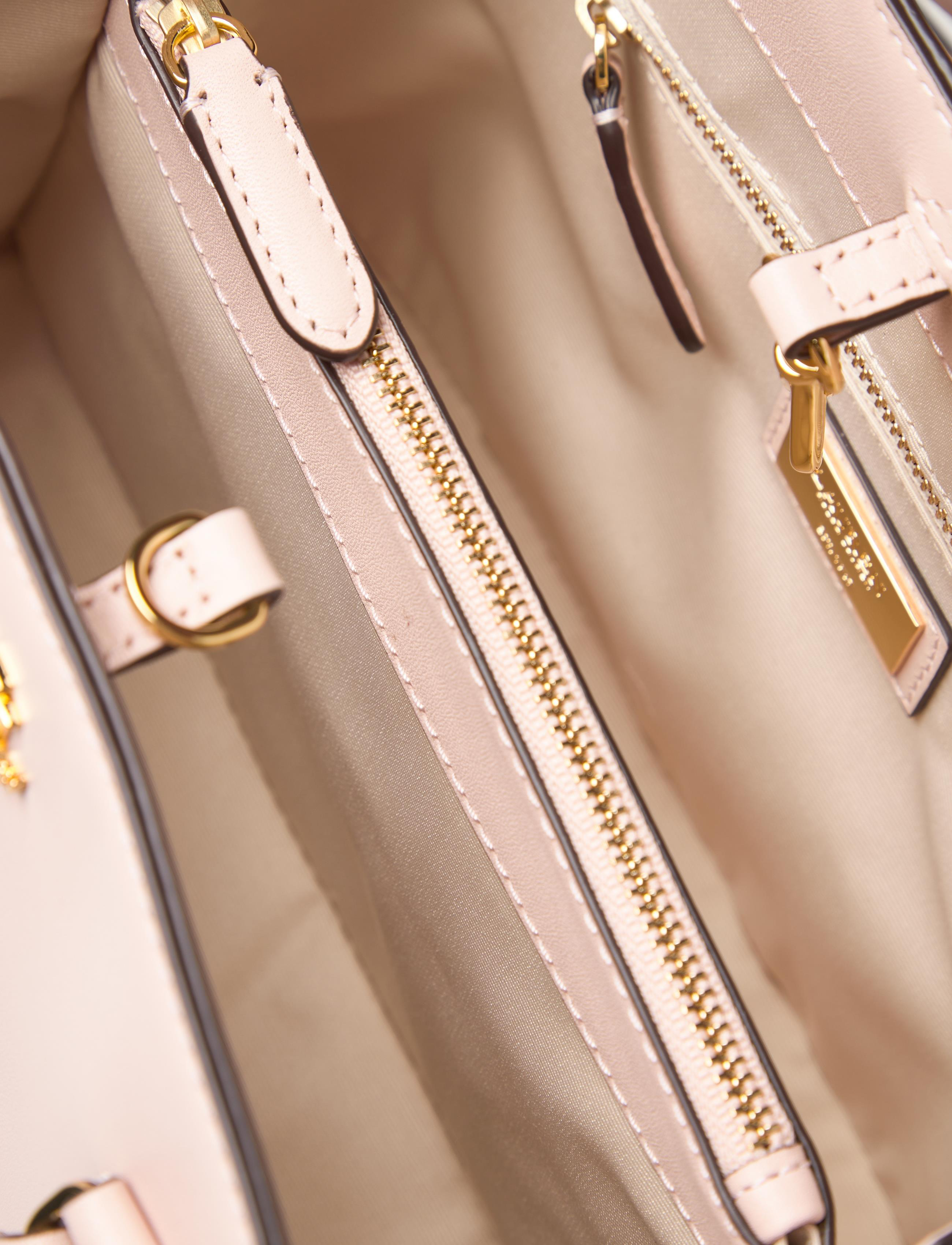 Lauren Ralph Lauren - Leather Small Marcy Satchel - light pink - 3