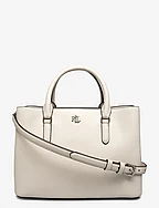 Leather Small Marcy Satchel - SOFT WHITE