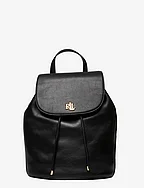 Leather Medium Winny Backpack - BLACK