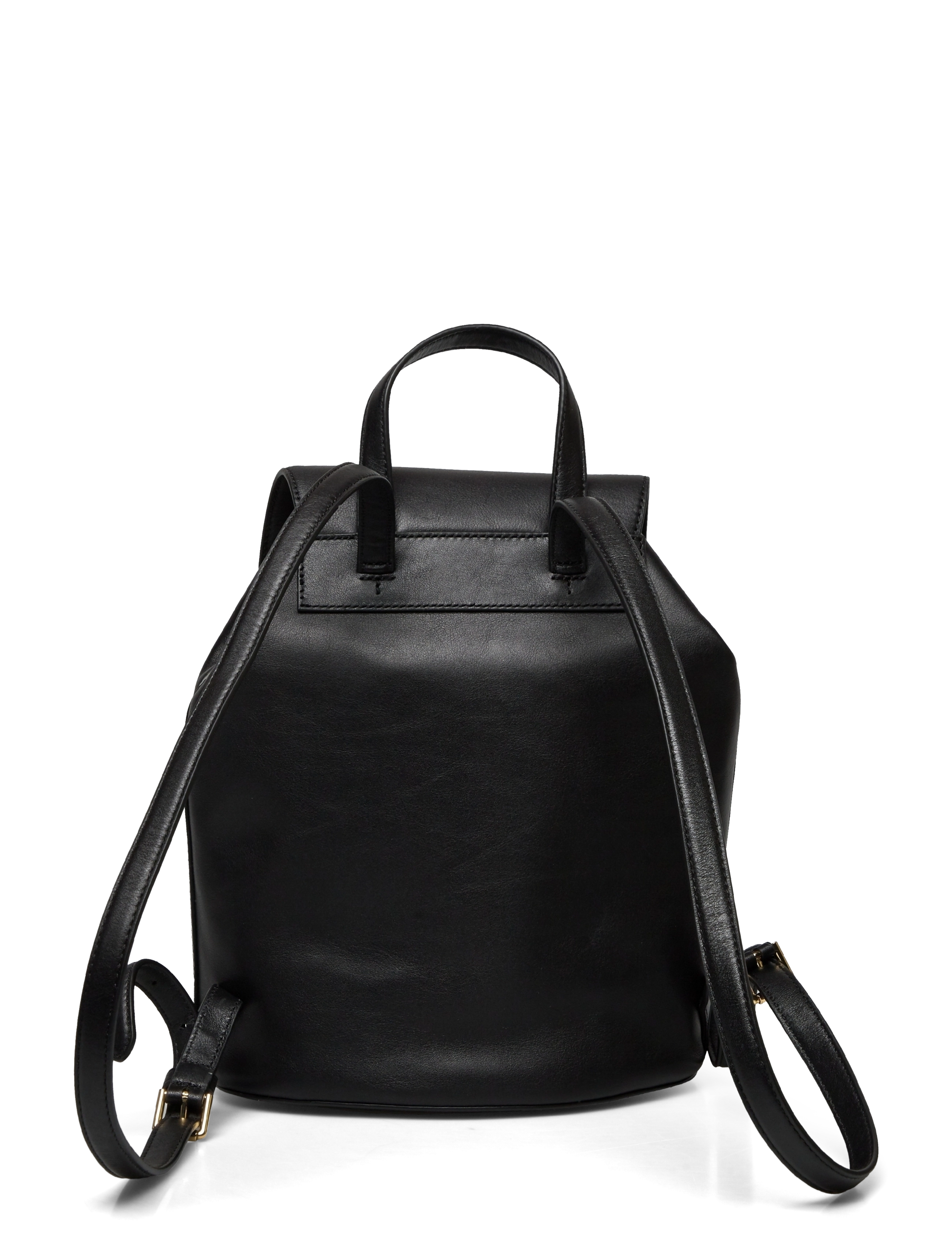 Lauren Ralph Lauren - Leather Medium Winny Backpack - black - 1