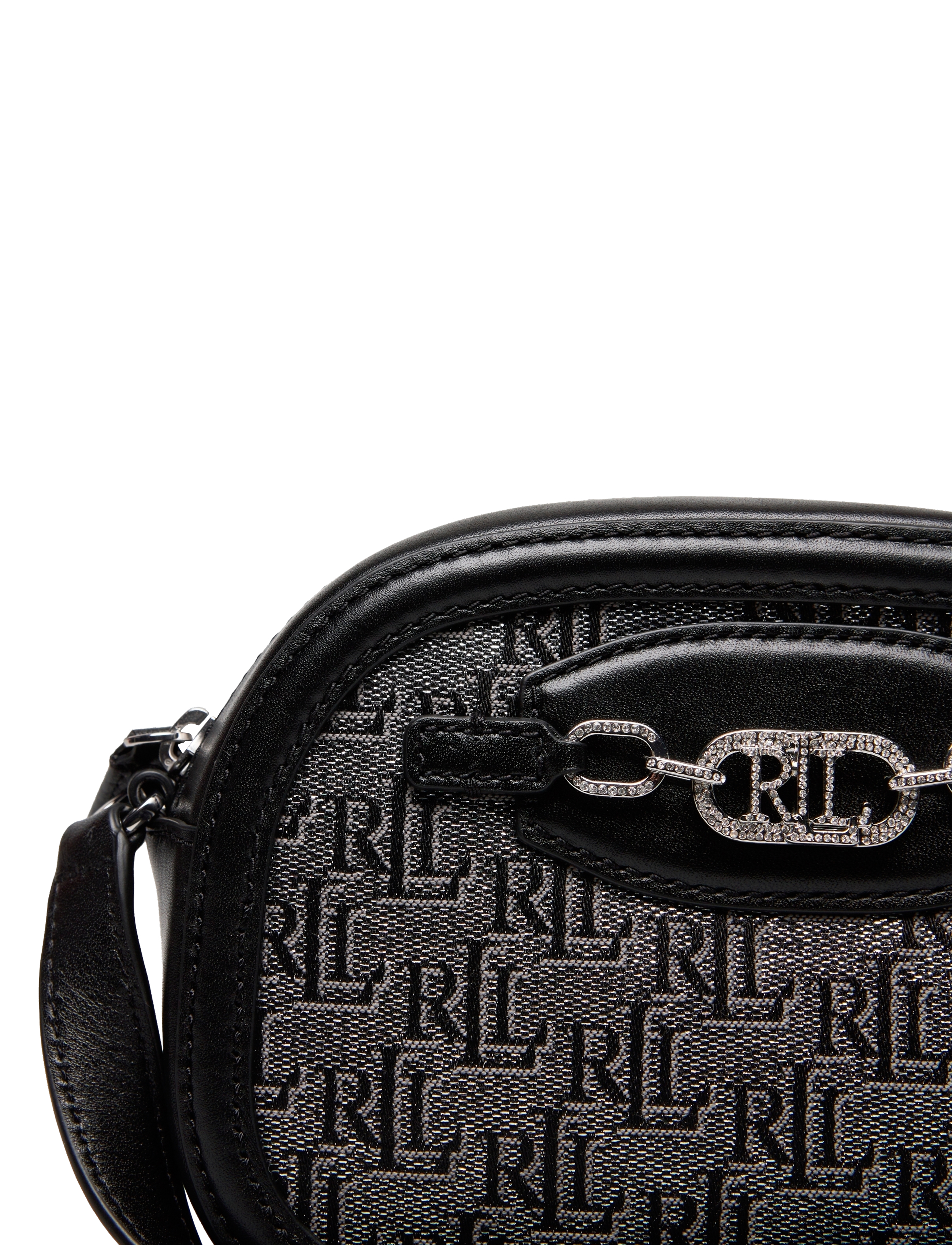Lauren Ralph Lauren - Monogram Medium Jordynn Crossbody Bag - gunmetal/black - 3