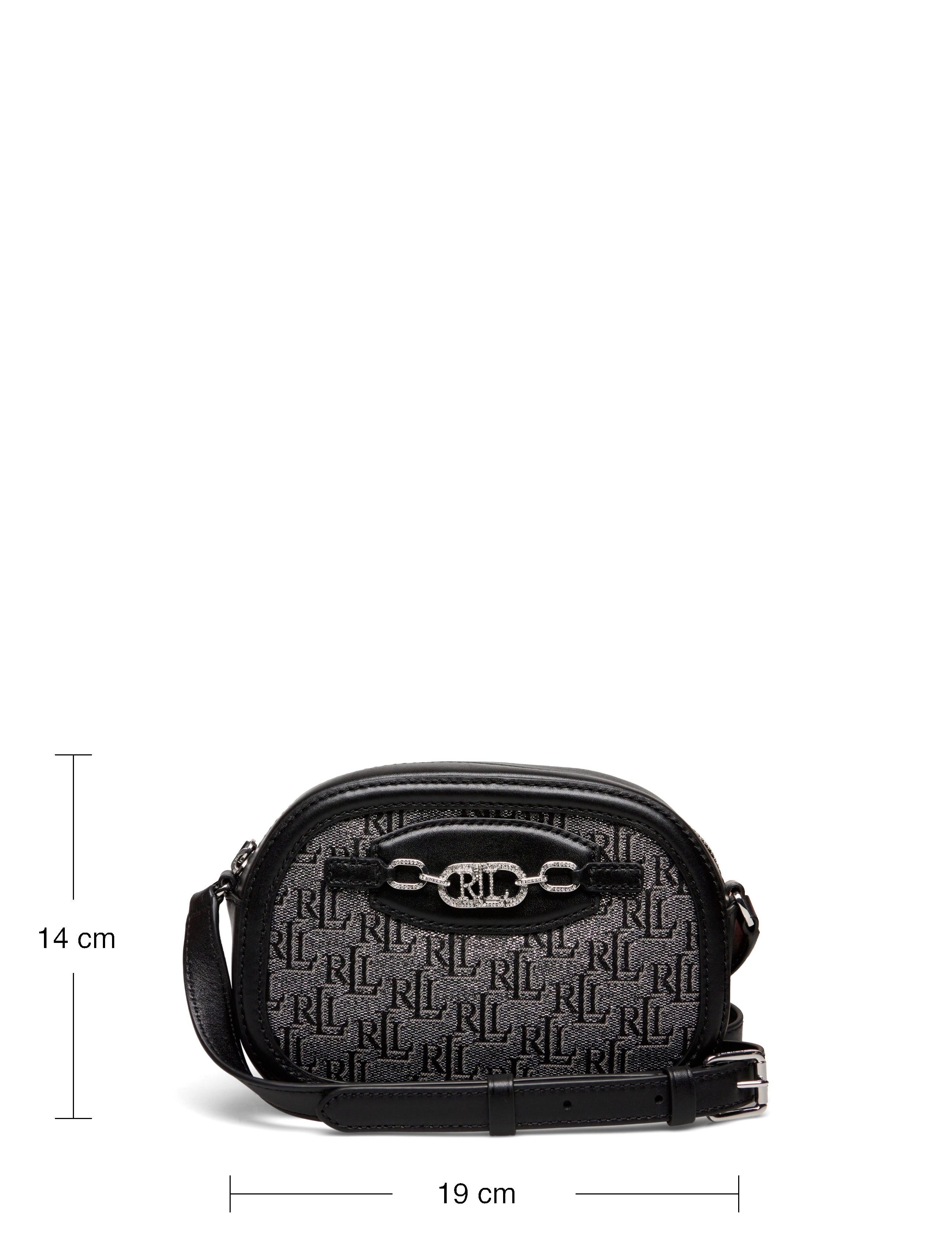 Lauren Ralph Lauren - Monogram Medium Jordynn Crossbody Bag - gunmetal/black - 5