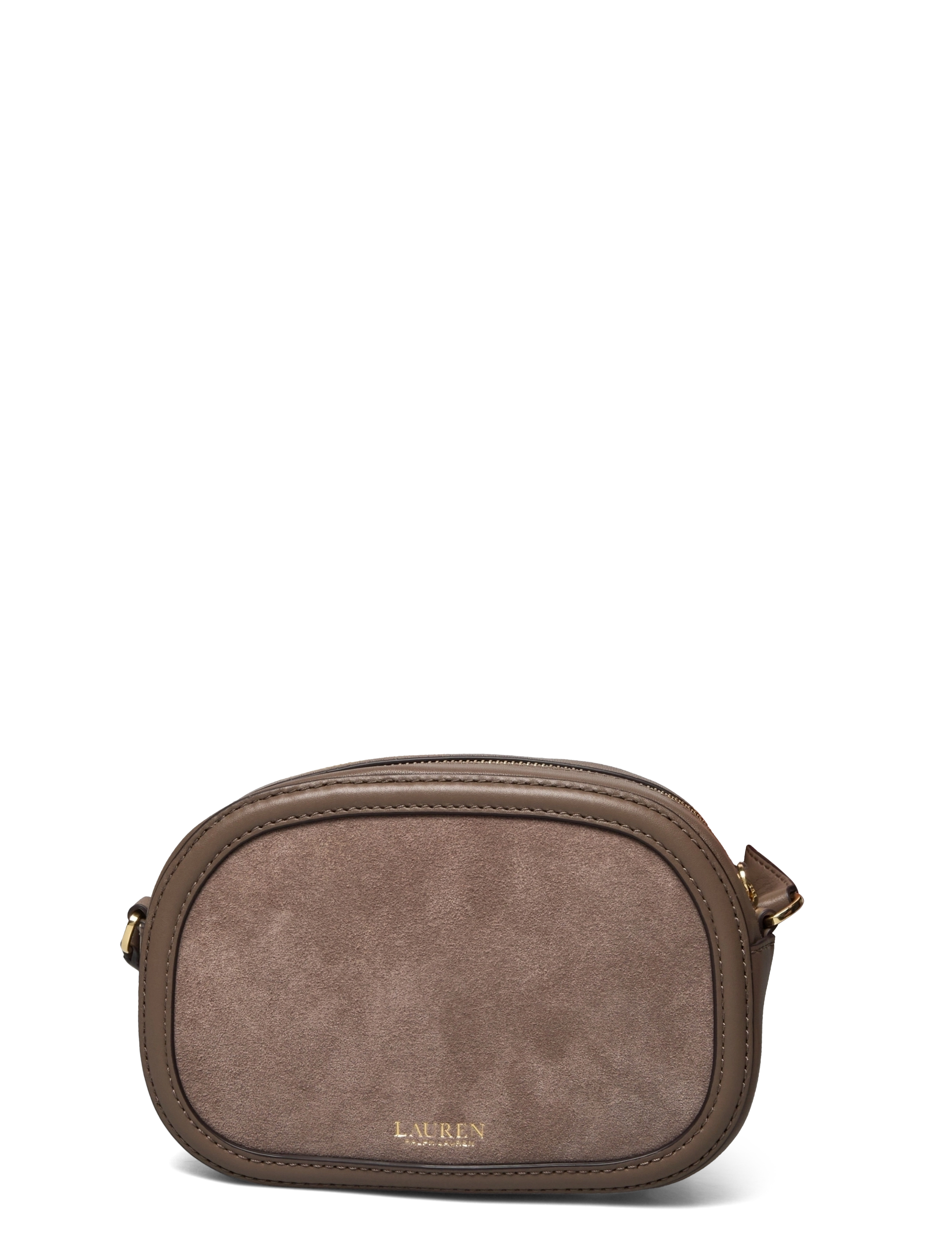 Lauren Ralph Lauren - Suede Medium Jordynn Crossbody Bag - truffle - 1