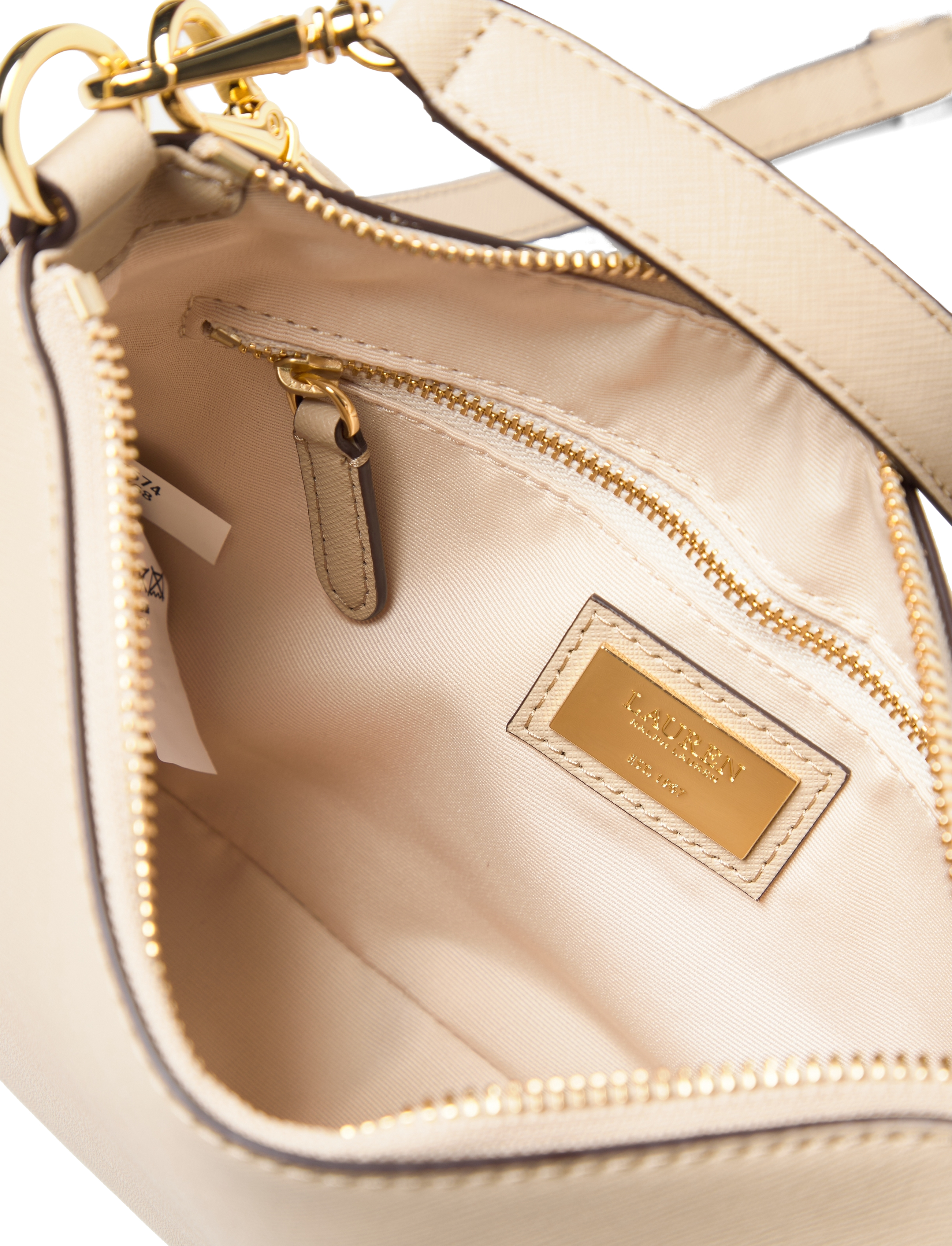 Lauren Ralph Lauren - Crosshatch Leather Medium Danni Bag - konfirmationstøj - birch tan - 3