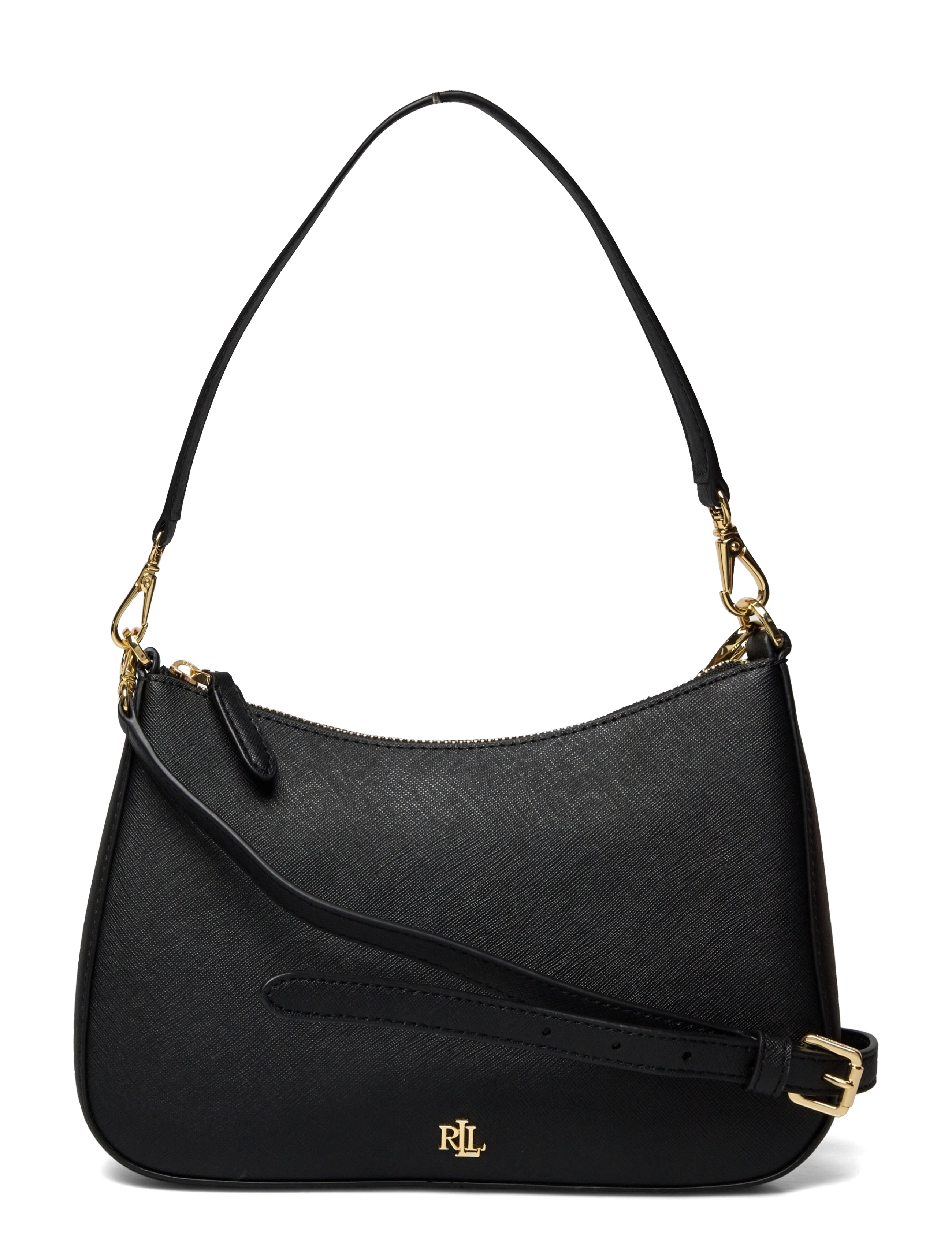 Lauren Ralph Lauren - Crosshatch Leather Medium Danni Bag - konfirmation - black - 5