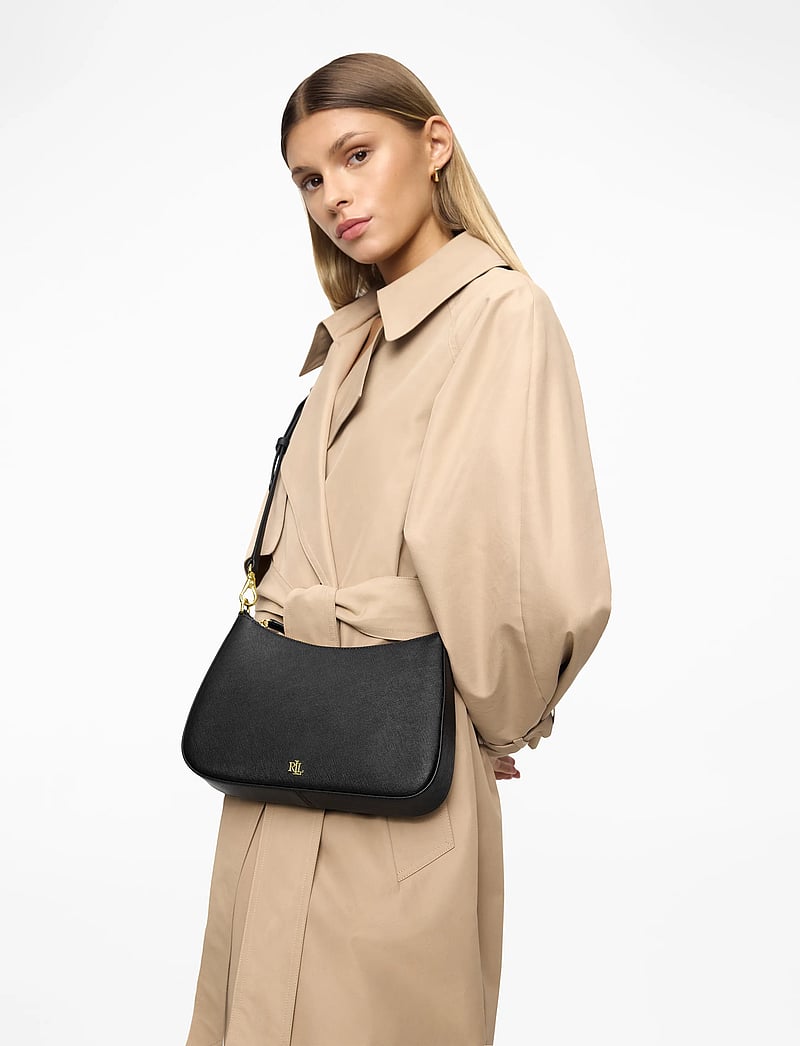 Lauren Ralph Lauren - Crosshatch Leather Medium Danni Bag - konfirmation - black - 3