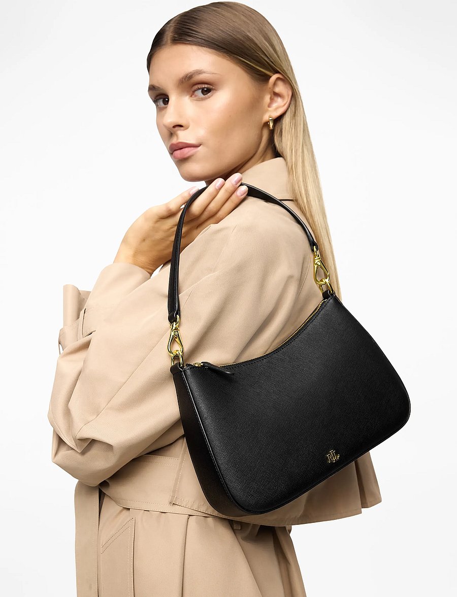 Lauren Ralph Lauren - Crosshatch Leather Medium Danni Bag - confirmation - black - 0