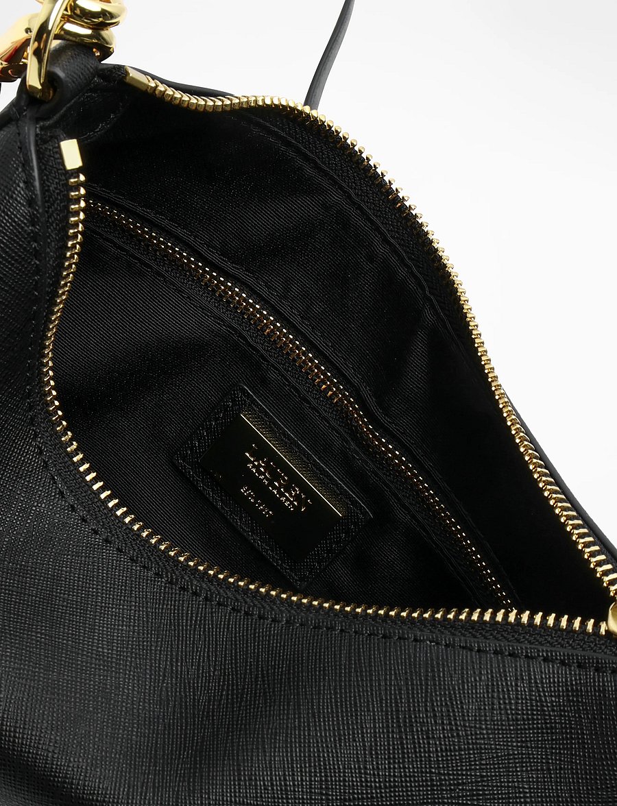 Lauren Ralph Lauren - Crosshatch Leather Medium Danni Bag - confirmation - black - 5
