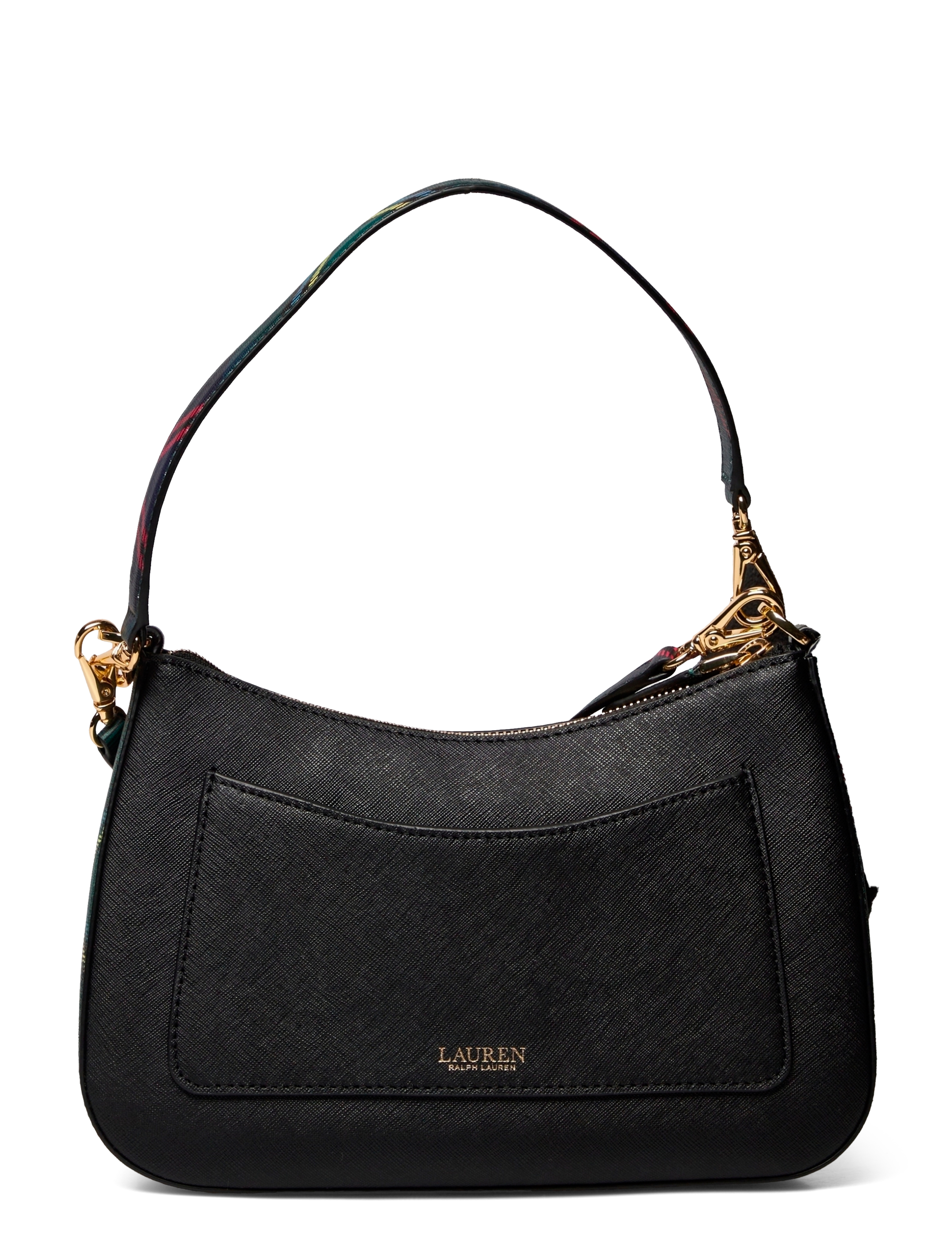 Lauren Ralph Lauren - Crosshatch Leather Medium Danni Bag - black/holiday tar - 1
