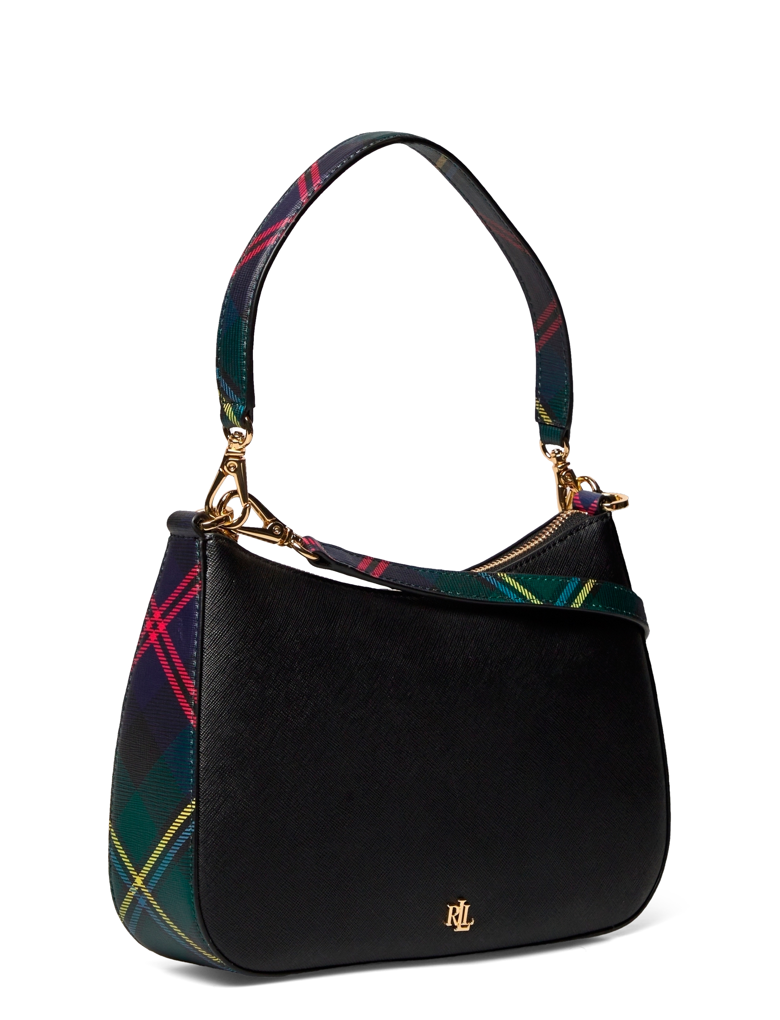 Lauren Ralph Lauren - Crosshatch Leather Medium Danni Bag - black/holiday tar - 2