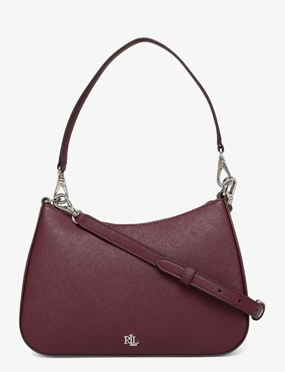 Lauren Ralph Lauren - Crosshatch Leather Medium Danni Bag - sutvirtinimas - dark garnet - 0