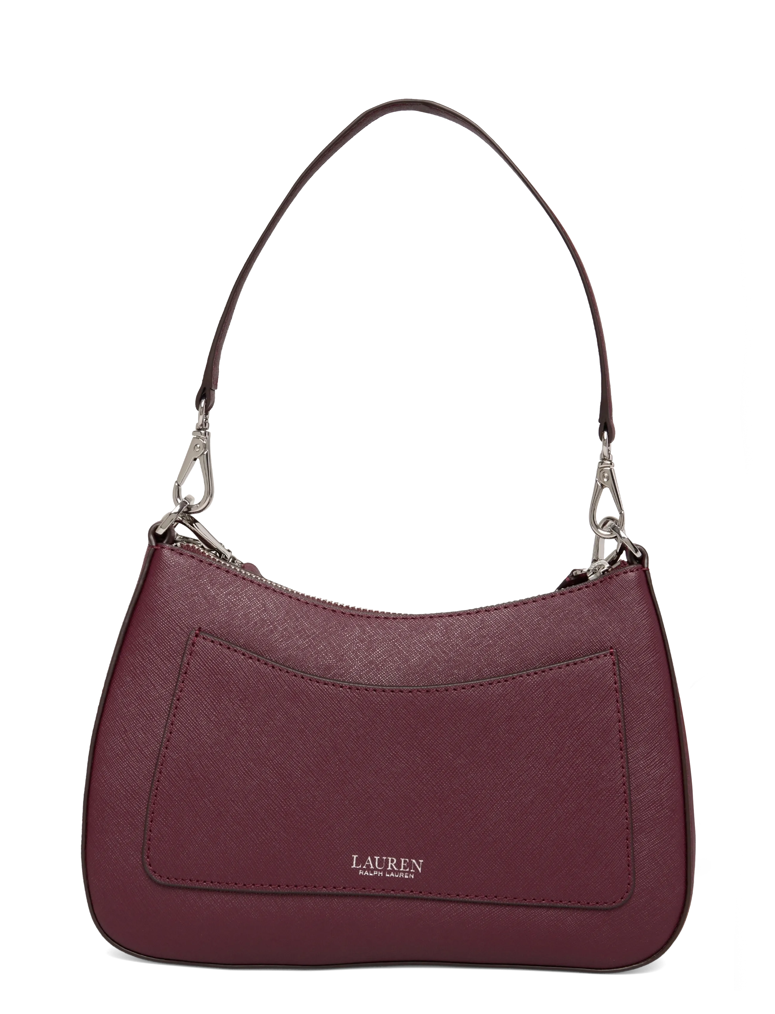 Lauren Ralph Lauren - Crosshatch Leather Medium Danni Bag - konfirmation - dark garnet - 1