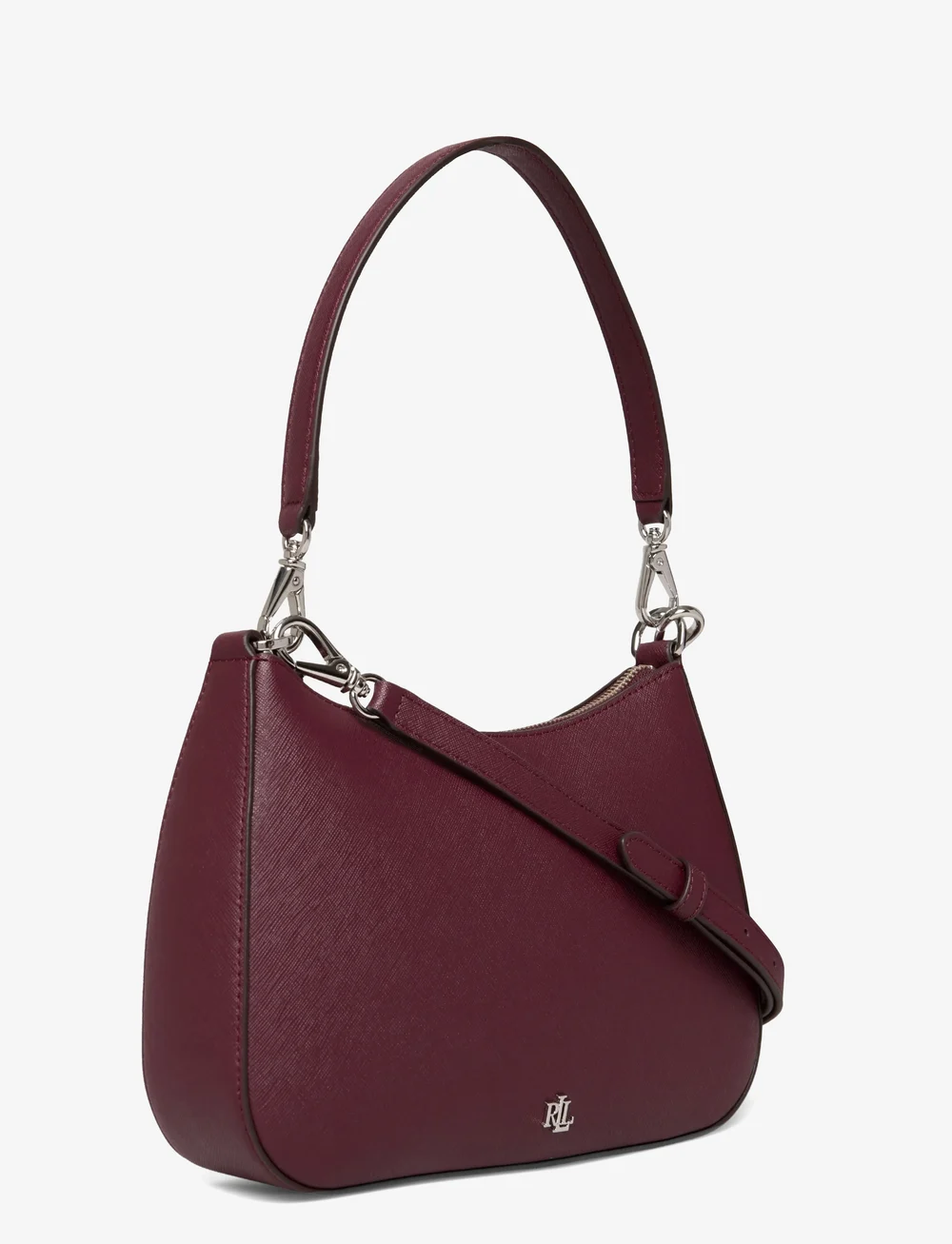 Lauren Ralph Lauren - Crosshatch Leather Medium Danni Bag - sutvirtinimas - dark garnet - 2