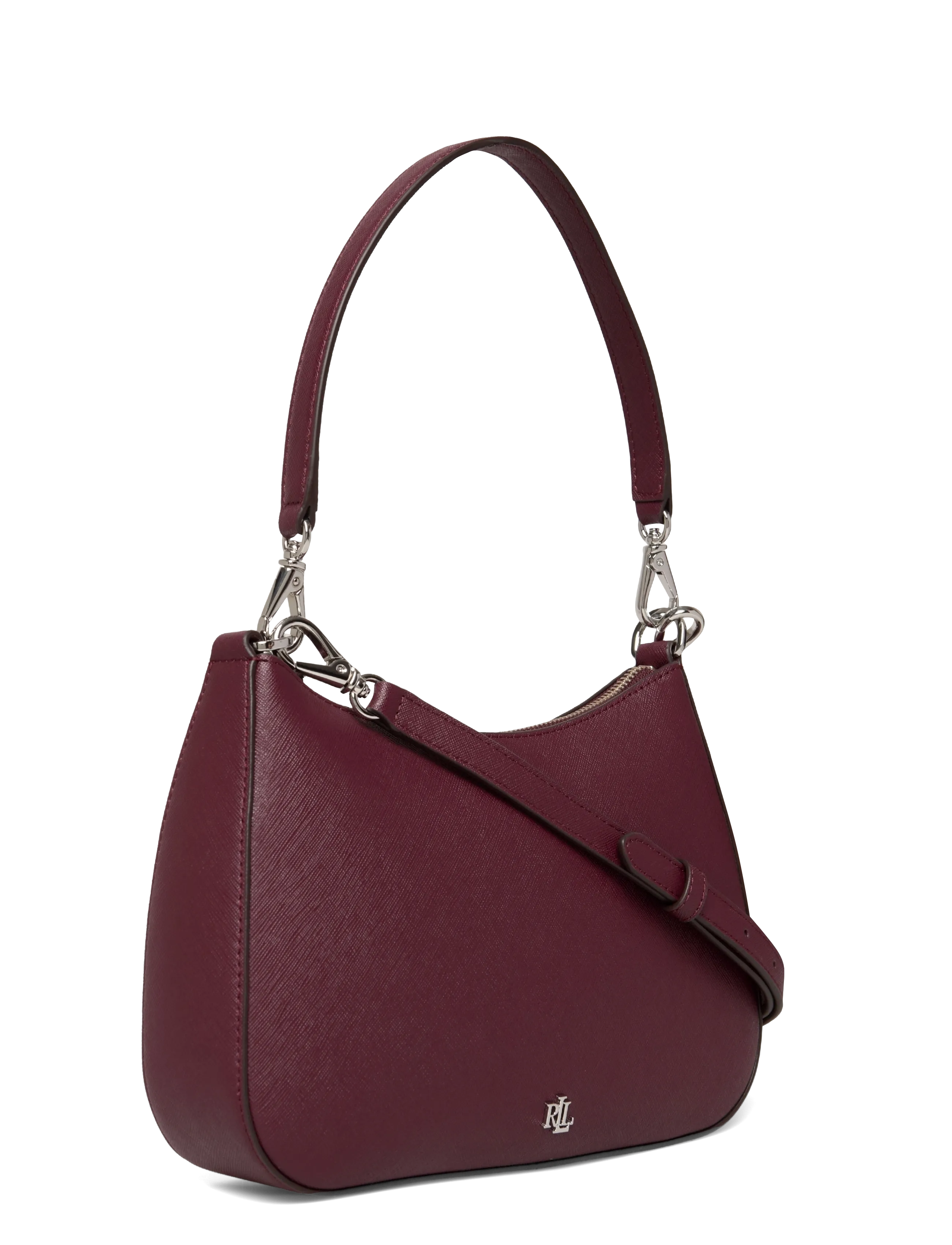 Lauren Ralph Lauren - Crosshatch Leather Medium Danni Bag - konfirmation - dark garnet - 2