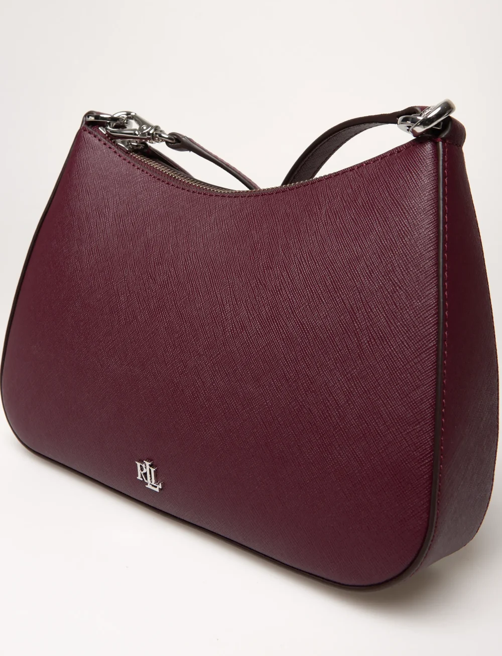 Lauren Ralph Lauren - Crosshatch Leather Medium Danni Bag - sutvirtinimas - dark garnet - 3