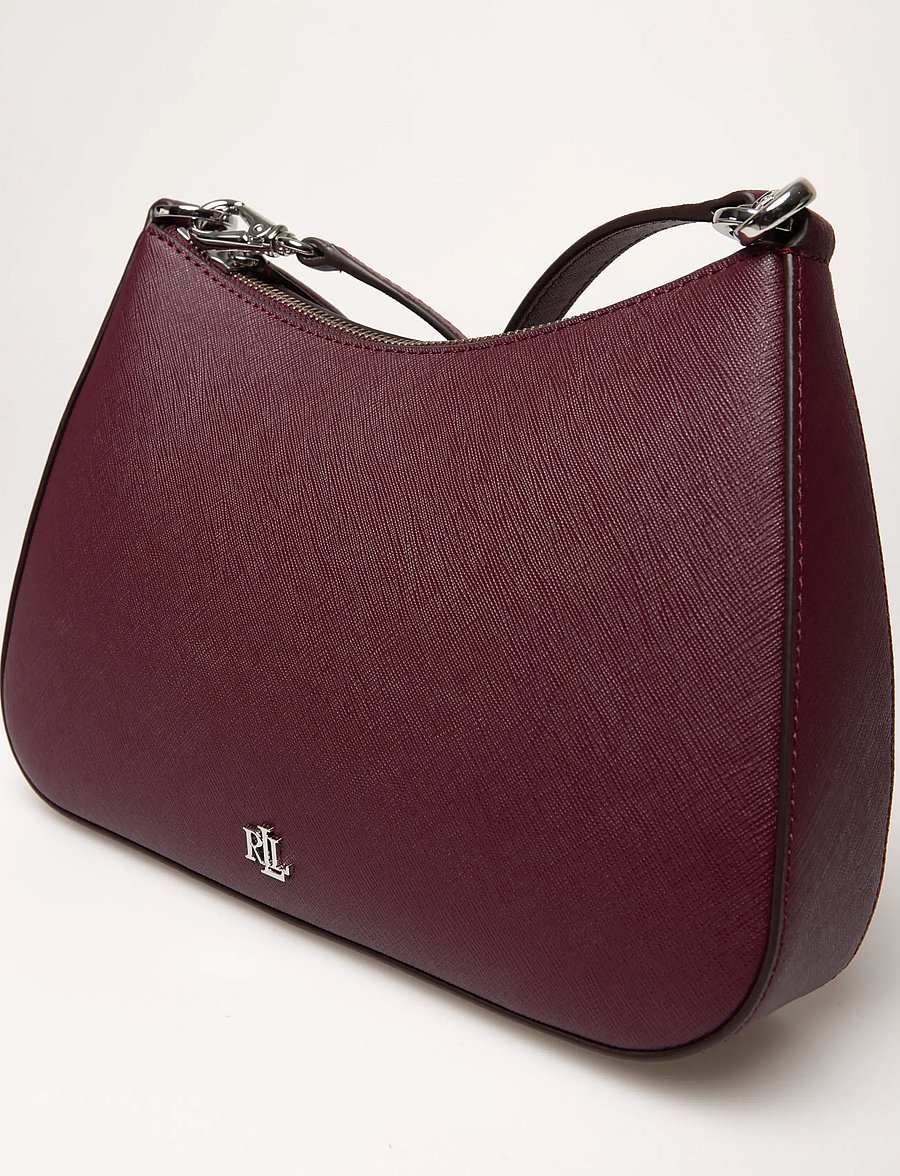 Lauren Ralph Lauren - Crosshatch Leather Medium Danni Bag - konfirmation - dark garnet - 3