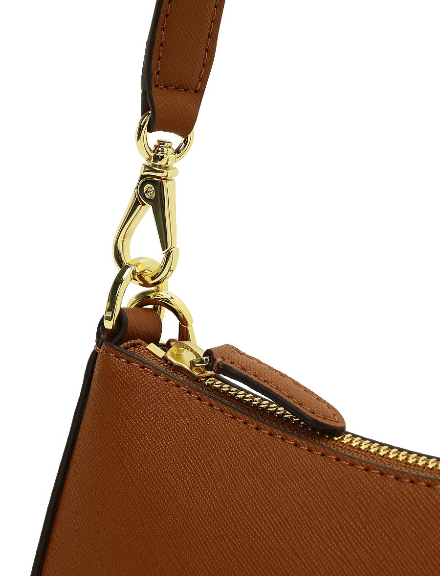 Lauren Ralph Lauren - Crosshatch Leather Medium Danni Bag - konfirmationstøj - lauren tan - 3