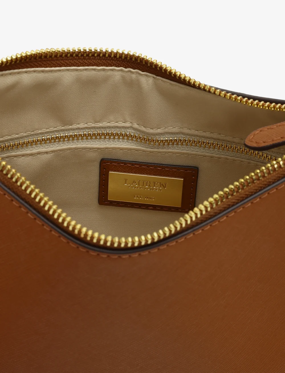 Lauren Ralph Lauren - Crosshatch Leather Medium Danni Bag - konfirmation - lauren tan - 5