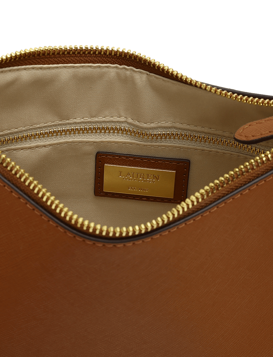 Lauren Ralph Lauren - Crosshatch Leather Medium Danni Bag - konfirmationstøj - lauren tan - 4