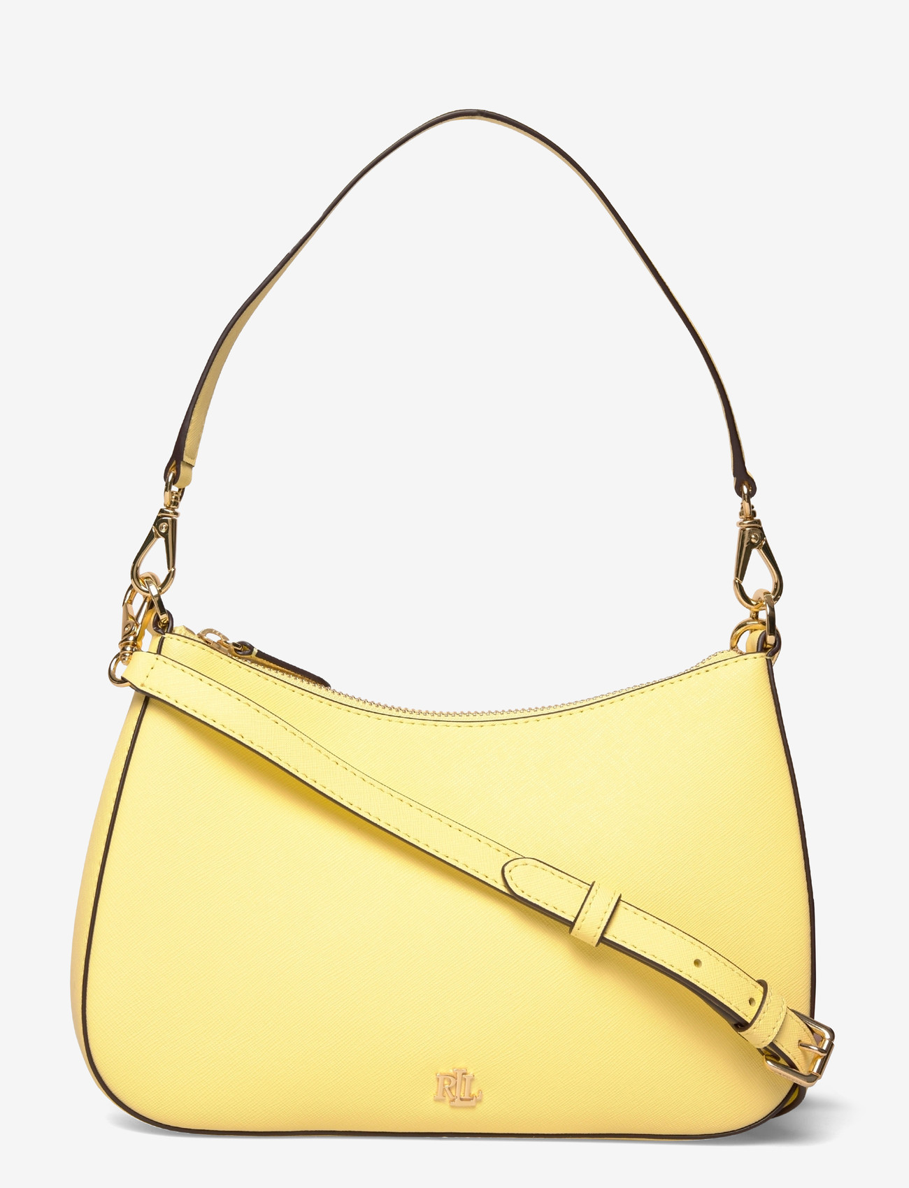 Lauren Ralph Lauren - Crosshatch Leather Medium Danni Bag - konfirmationstøj - lemon sorbet - 0