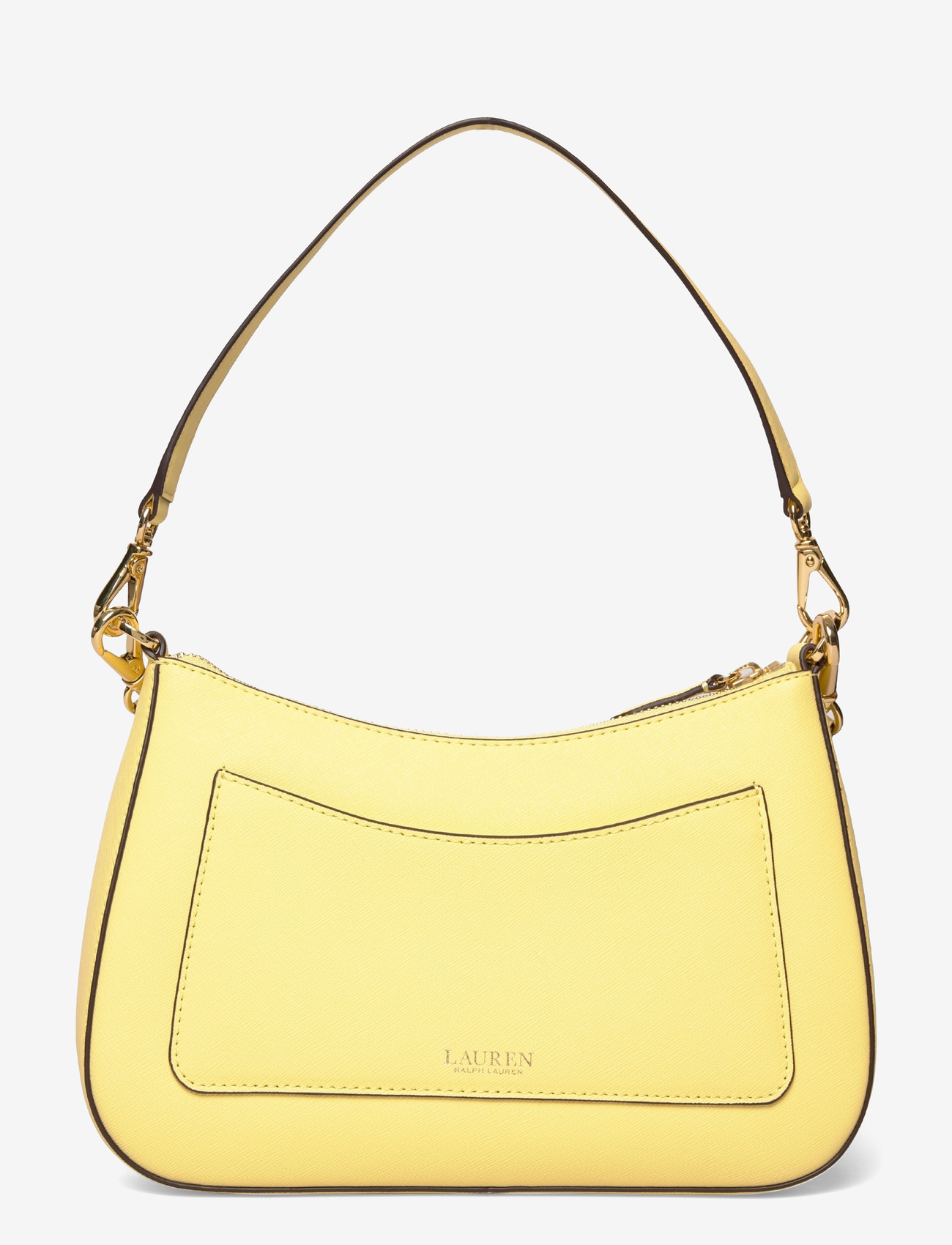 Lauren Ralph Lauren - Crosshatch Leather Medium Danni Bag - konfirmationstøj - lemon sorbet - 1