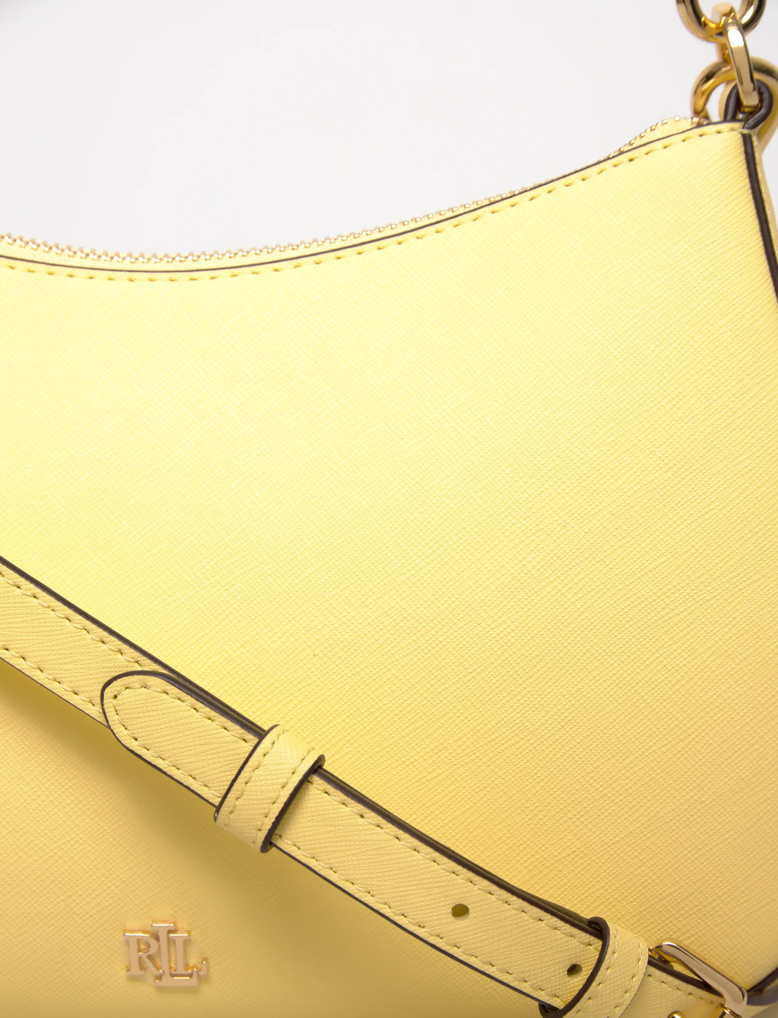 Lauren Ralph Lauren - Crosshatch Leather Medium Danni Bag - konfirmationstøj - lemon sorbet - 3