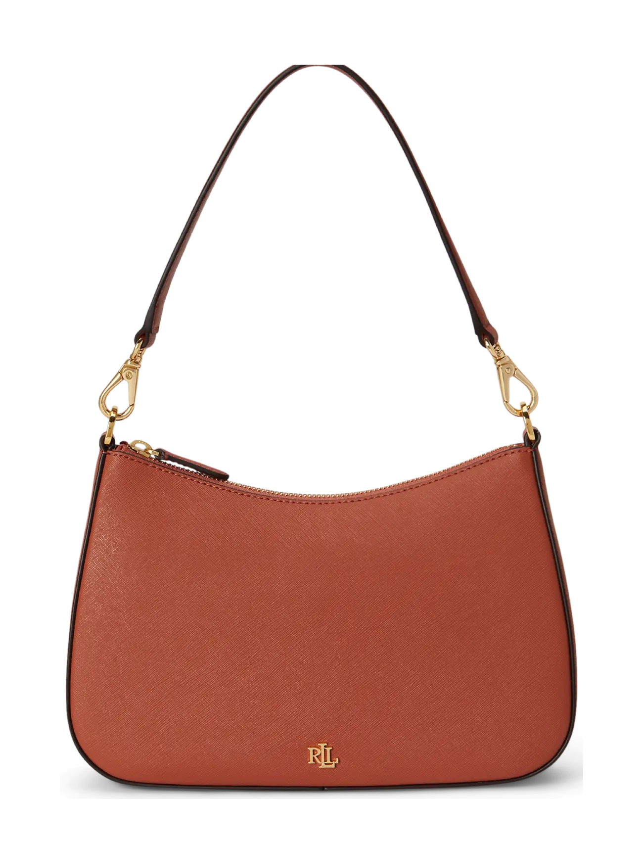 Lauren Ralph Lauren Crosshatch Leather Medium Danni Bag, One Size, Orange, Tasker > Små Skuldertasker-Crossbody-Tasker, Dame