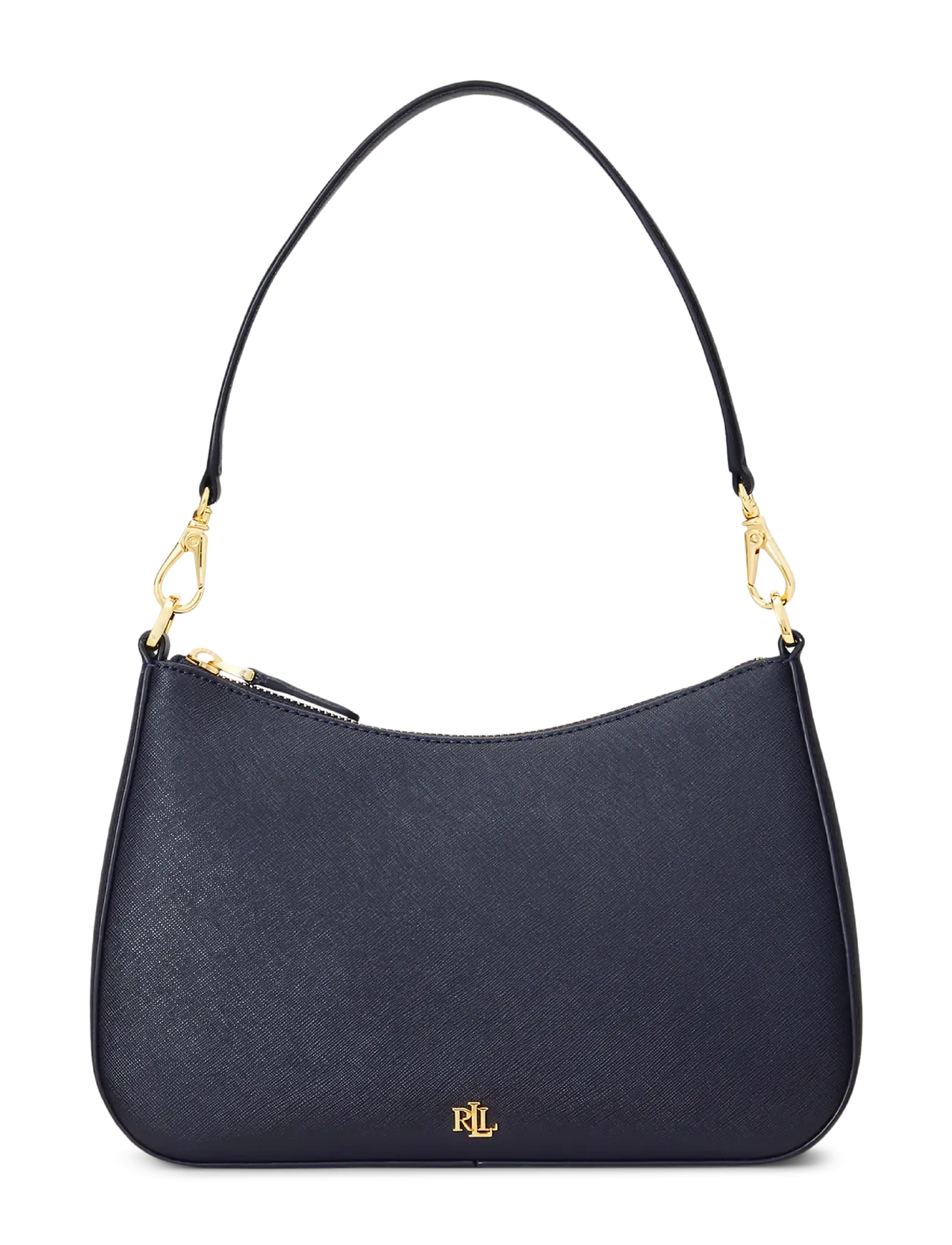 Lauren Ralph Lauren Crosshatch Leather Medium Danni Bag, One Size, Navy, Tasker > Små Skuldertasker-Crossbody-Tasker, Dame