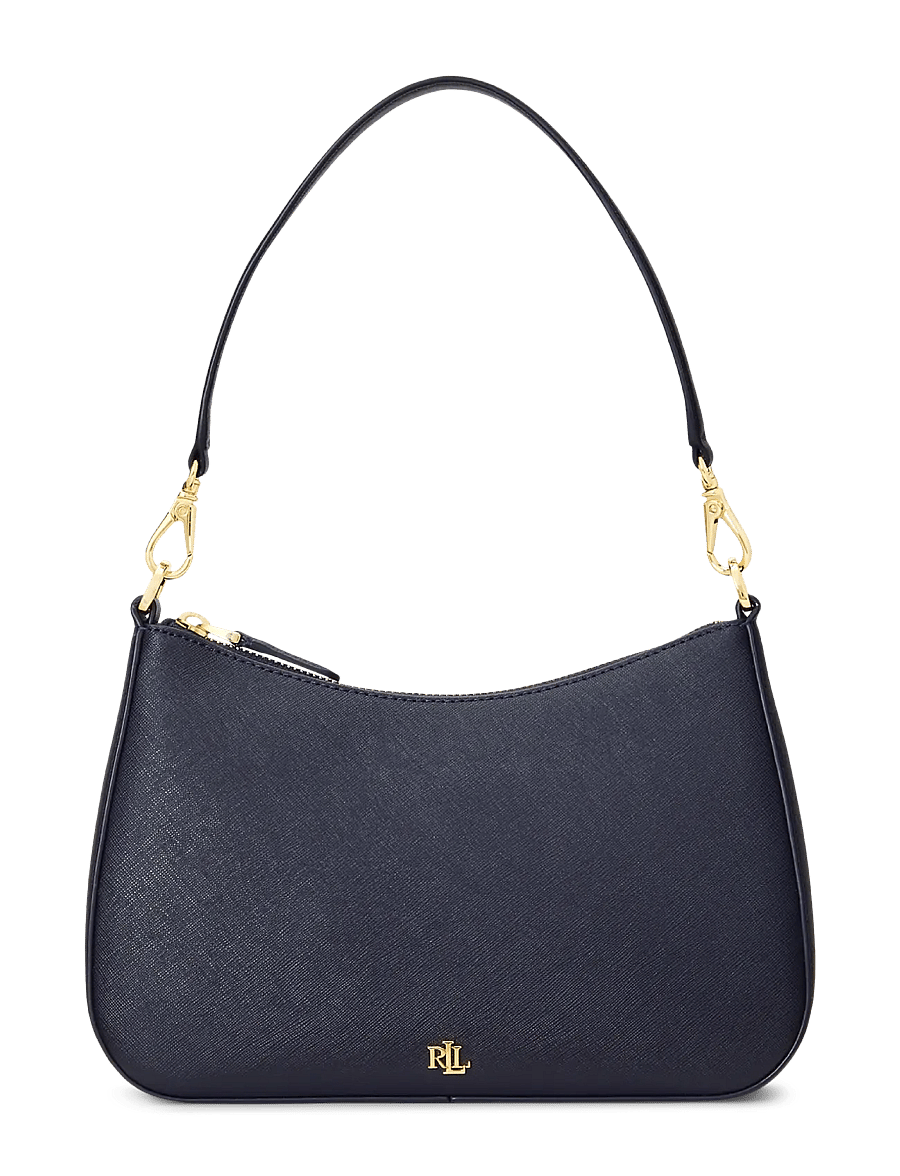 Lauren Ralph Lauren - Crosshatch Leather Medium Danni Bag - konfirmationstøj - refined navy - 0