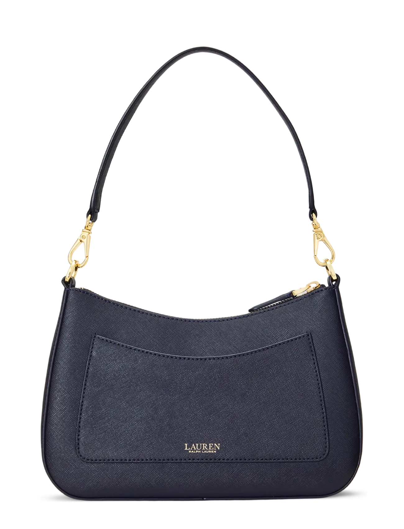 Lauren Ralph Lauren - Crosshatch Leather Medium Danni Bag - konfirmationstøj - refined navy - 1