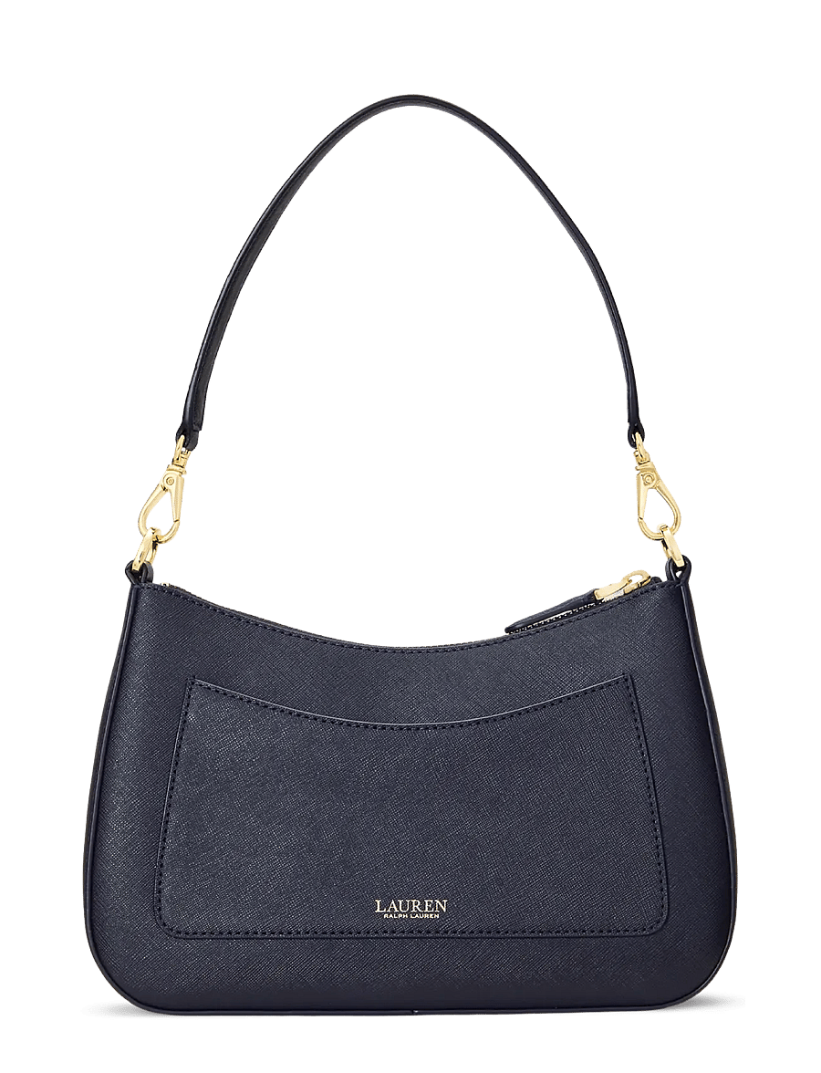 Lauren Ralph Lauren - Crosshatch Leather Medium Danni Bag - konfirmationstøj - refined navy - 1