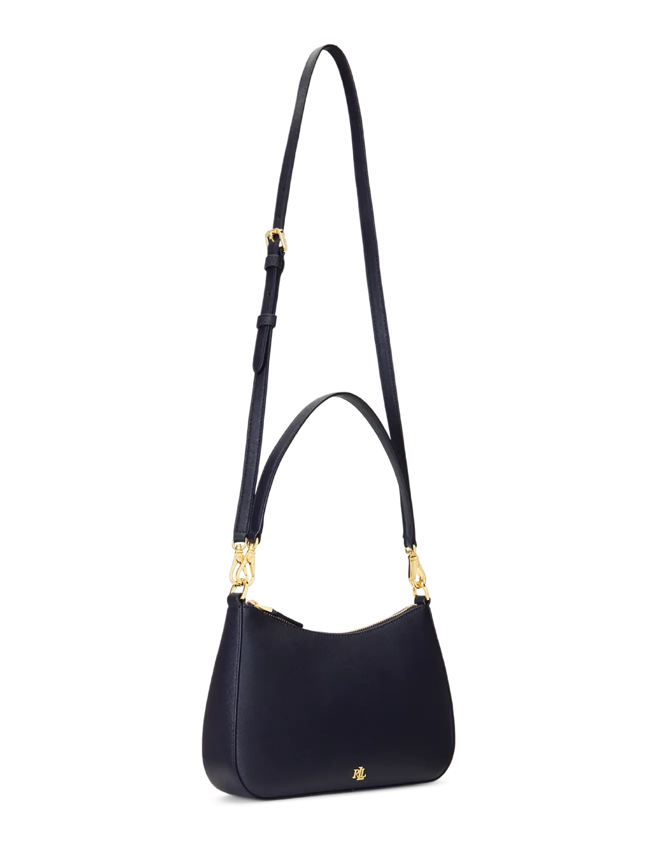 Lauren Ralph Lauren - Crosshatch Leather Medium Danni Bag - konfirmationstøj - refined navy - 2