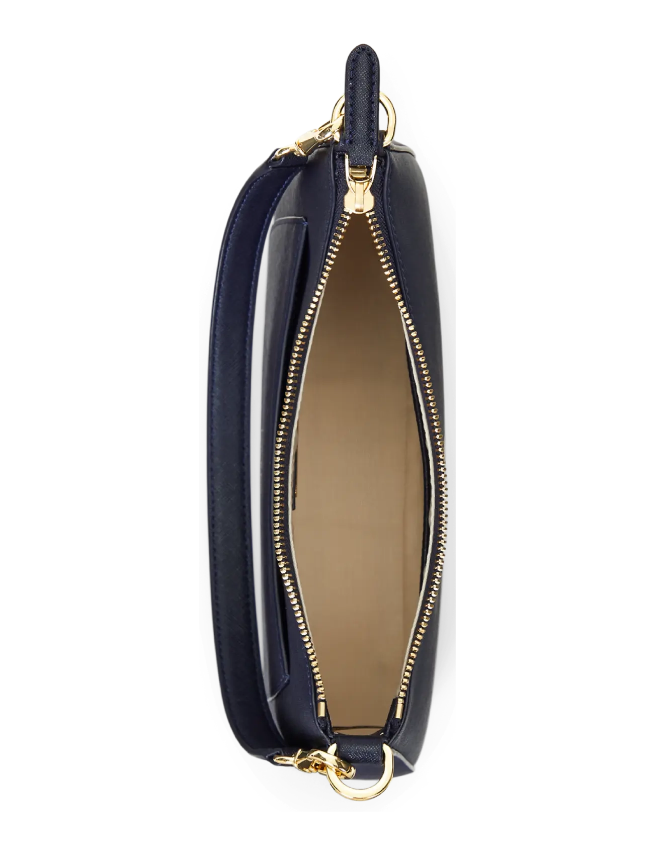 Lauren Ralph Lauren - Crosshatch Leather Medium Danni Bag - konfirmationstøj - refined navy - 3