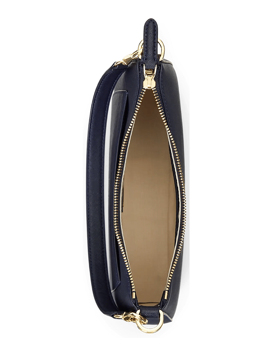 Lauren Ralph Lauren - Crosshatch Leather Medium Danni Bag - konfirmationstøj - refined navy - 3