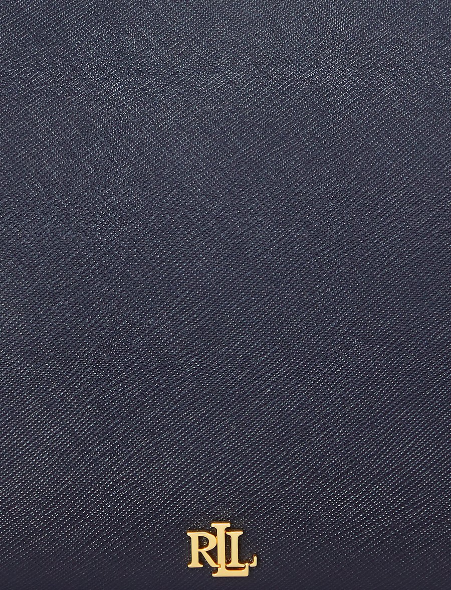 Lauren Ralph Lauren - Crosshatch Leather Medium Danni Bag - konfirmationstøj - refined navy - 5