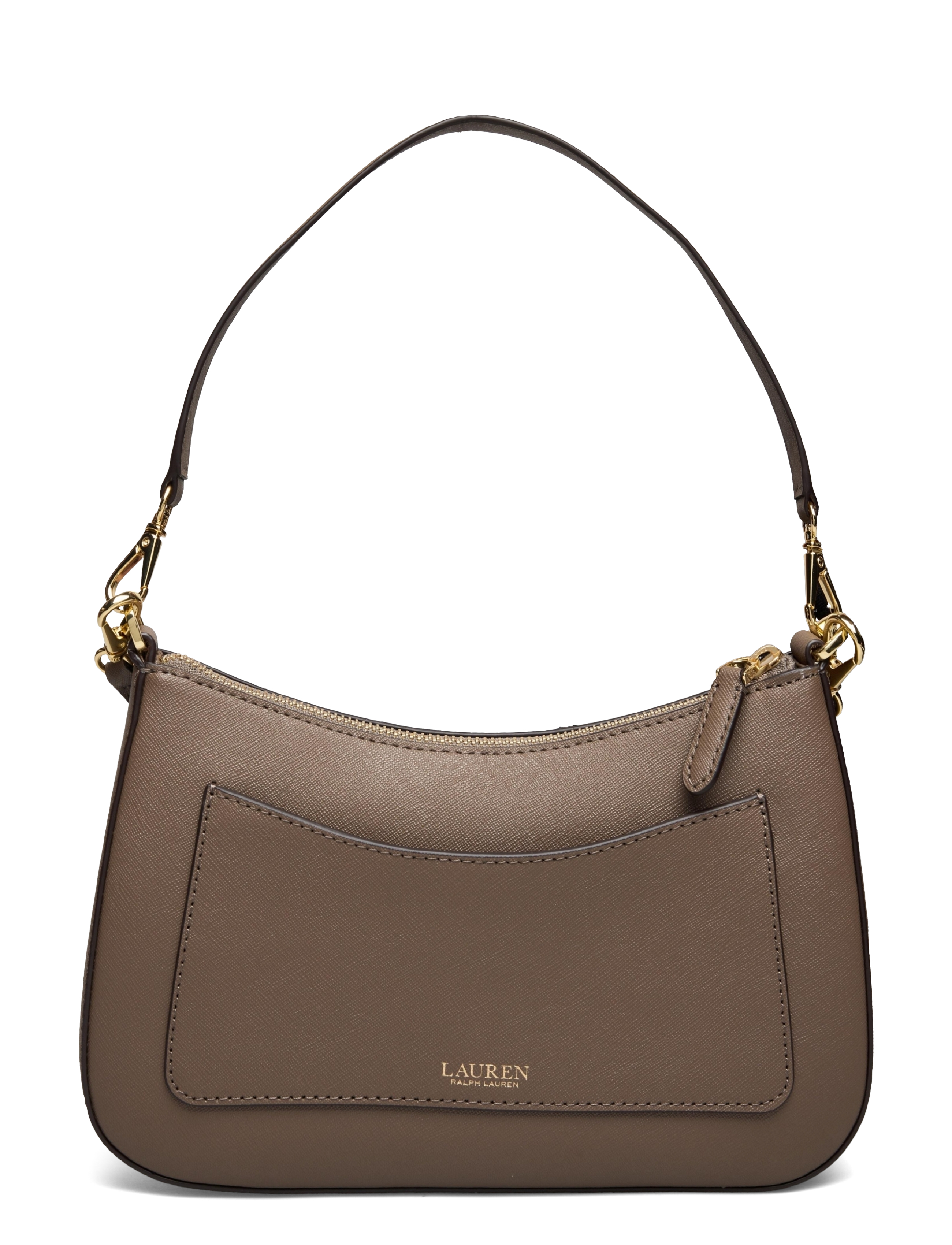 Lauren Ralph Lauren - Crosshatch Leather Medium Danni Bag - truffle - 1