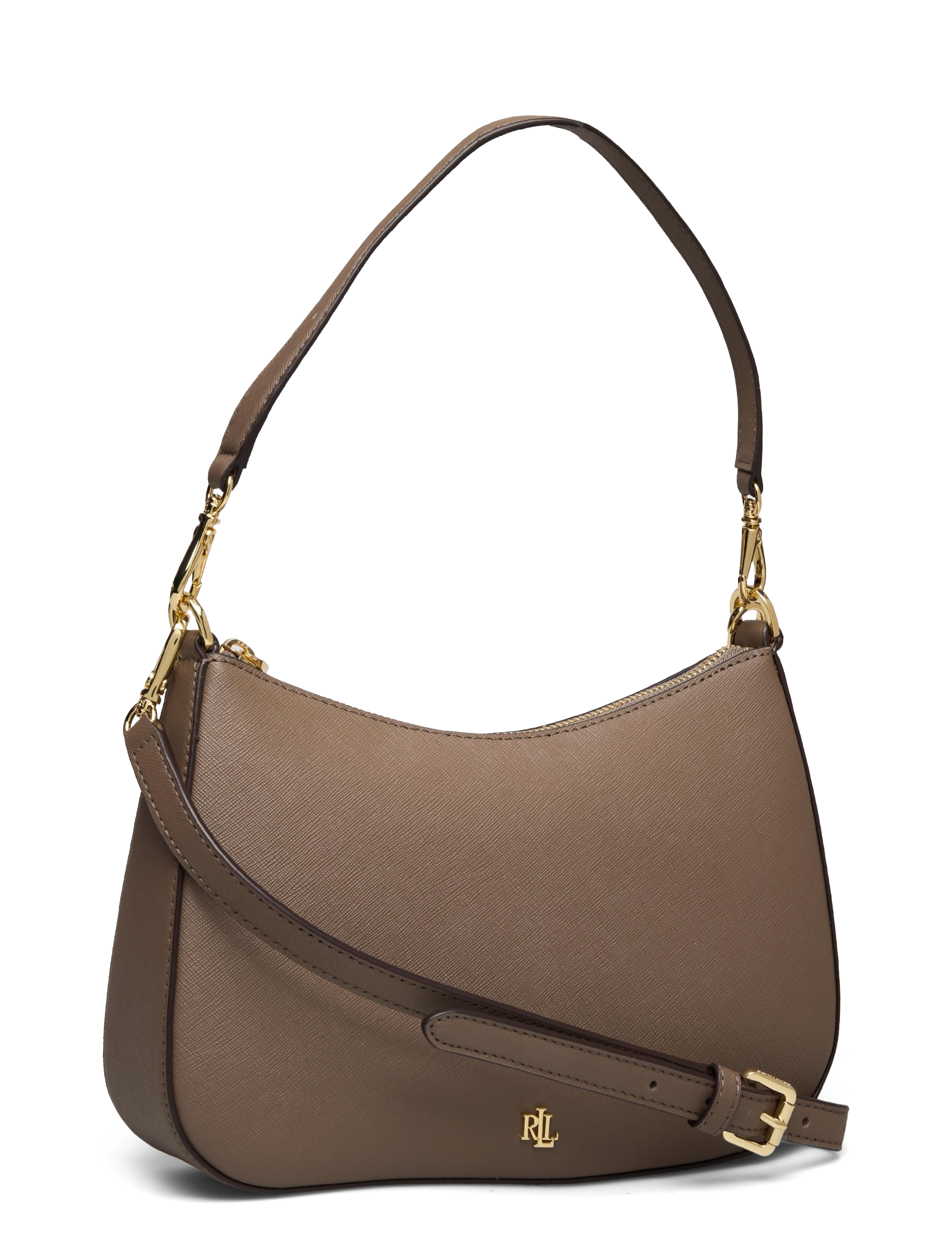 Lauren Ralph Lauren - Crosshatch Leather Medium Danni Bag - truffle - 2