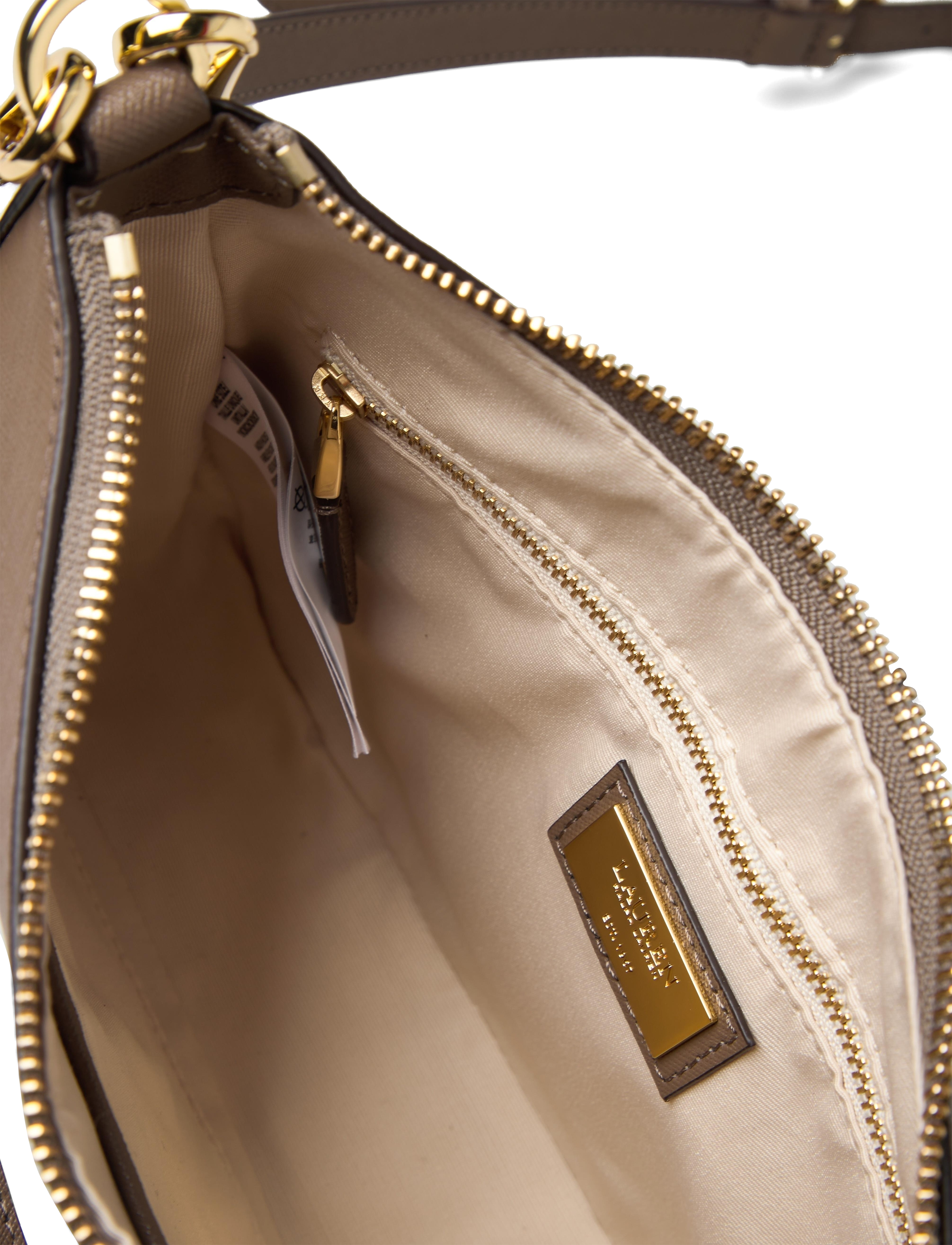 Lauren Ralph Lauren - Crosshatch Leather Medium Danni Bag - truffle - 4